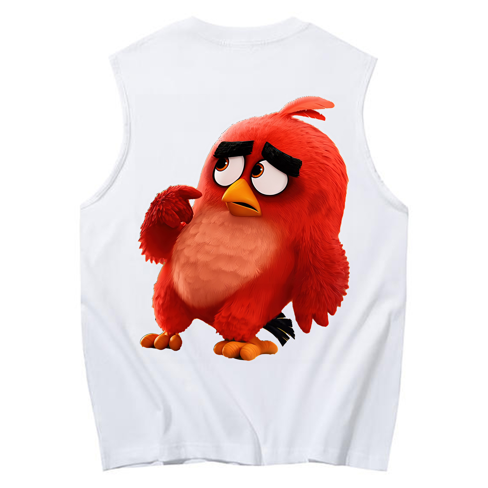 （画像用） Angry Birds アングリーバード コットン100％タンクトップ（背面プリント）