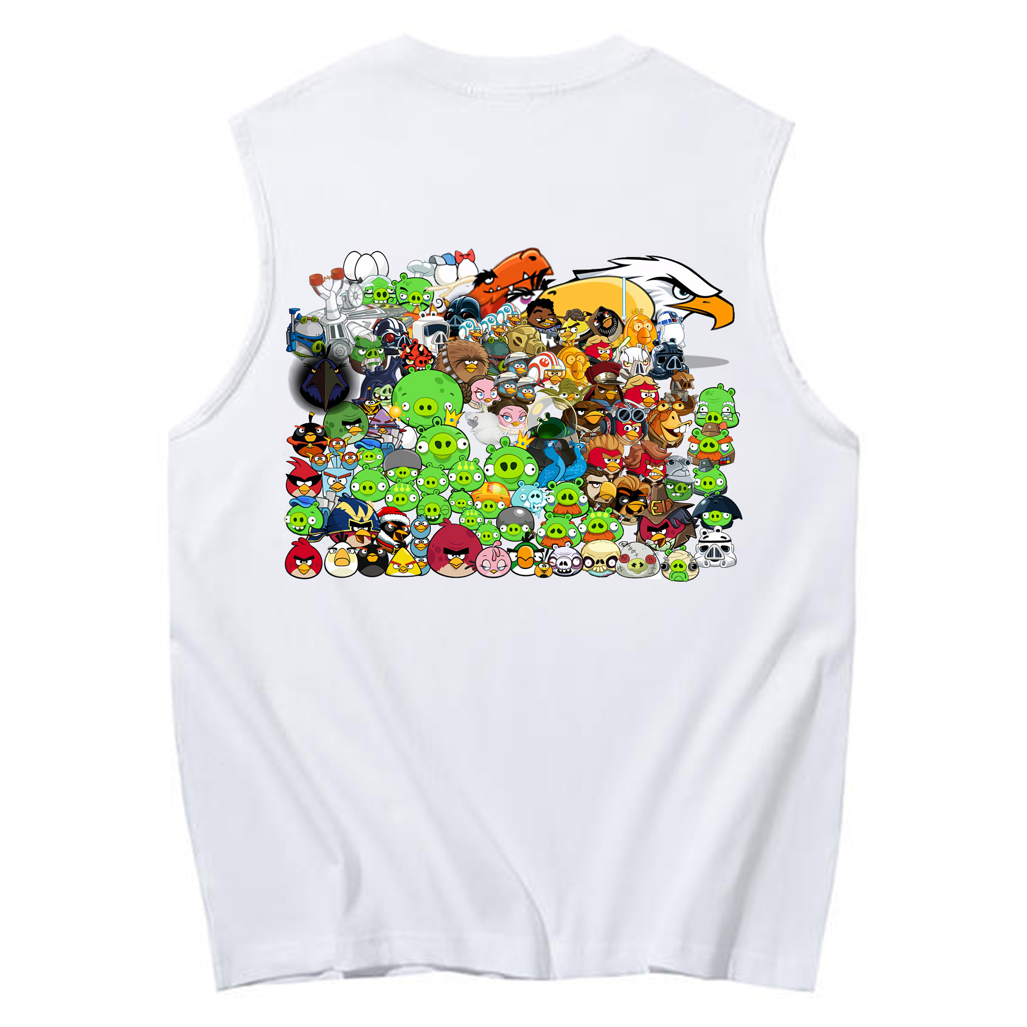（画像用） Angry Birds アングリーバード コットン100％タンクトップ（背面プリント）