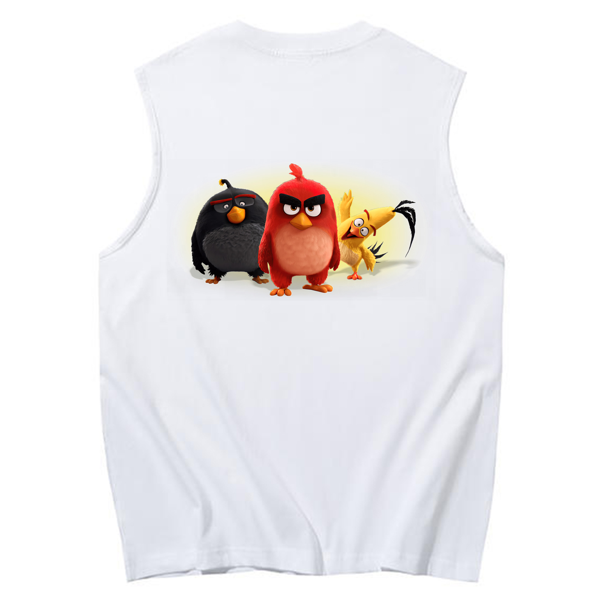 （画像用） Angry Birds アングリーバード コットン100％タンクトップ（背面プリント）