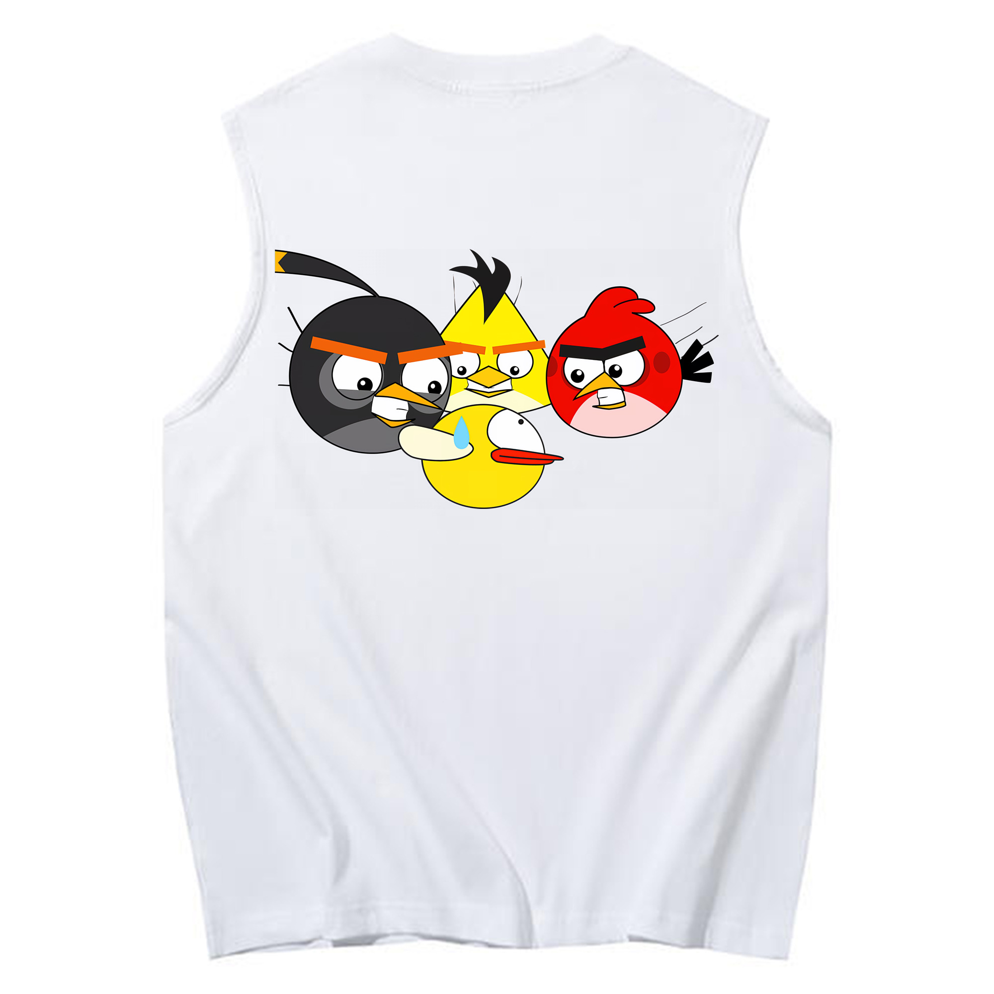（画像用） Angry Birds アングリーバード コットン100％タンクトップ（背面プリント）