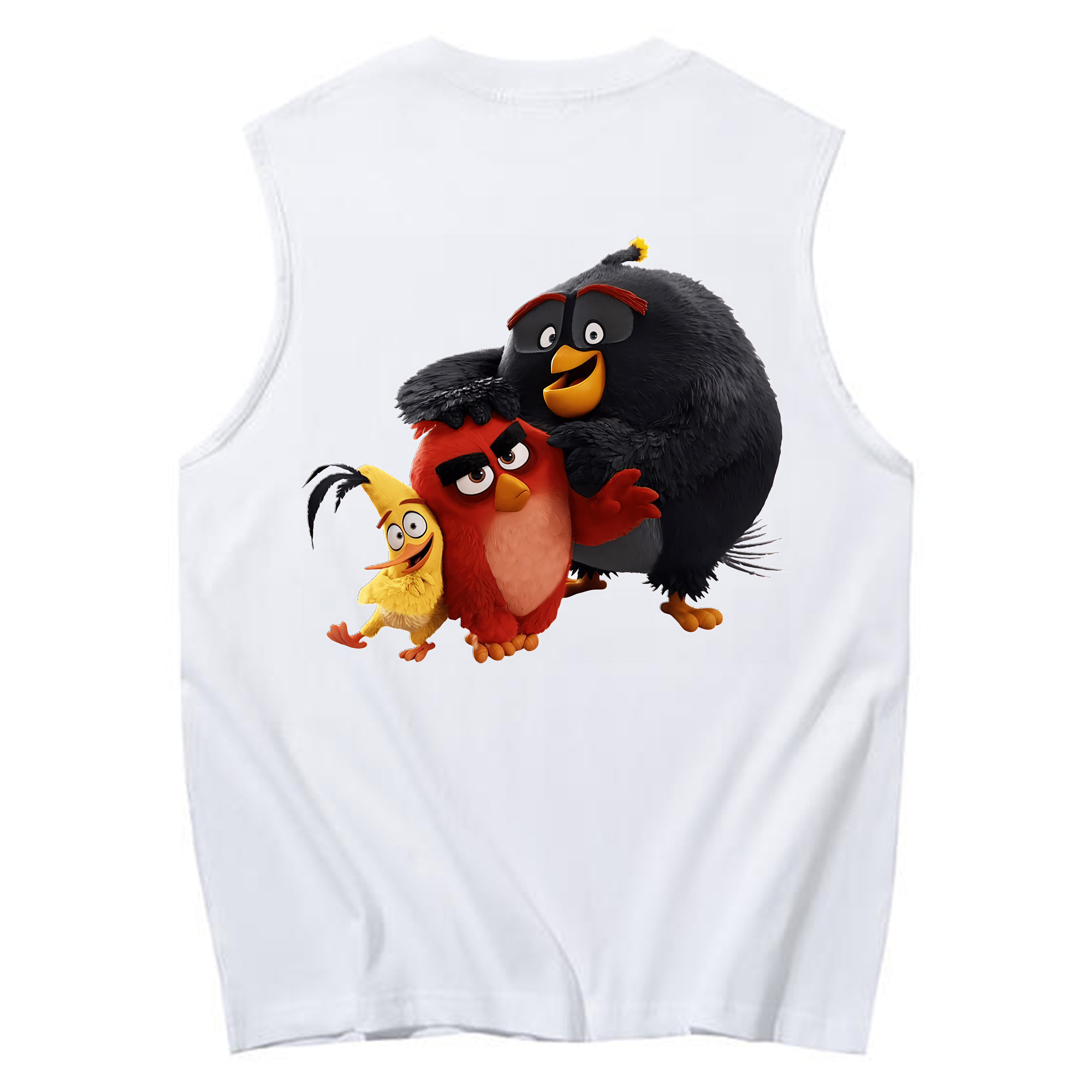 （画像用） Angry Birds アングリーバード コットン100％タンクトップ（背面プリント）