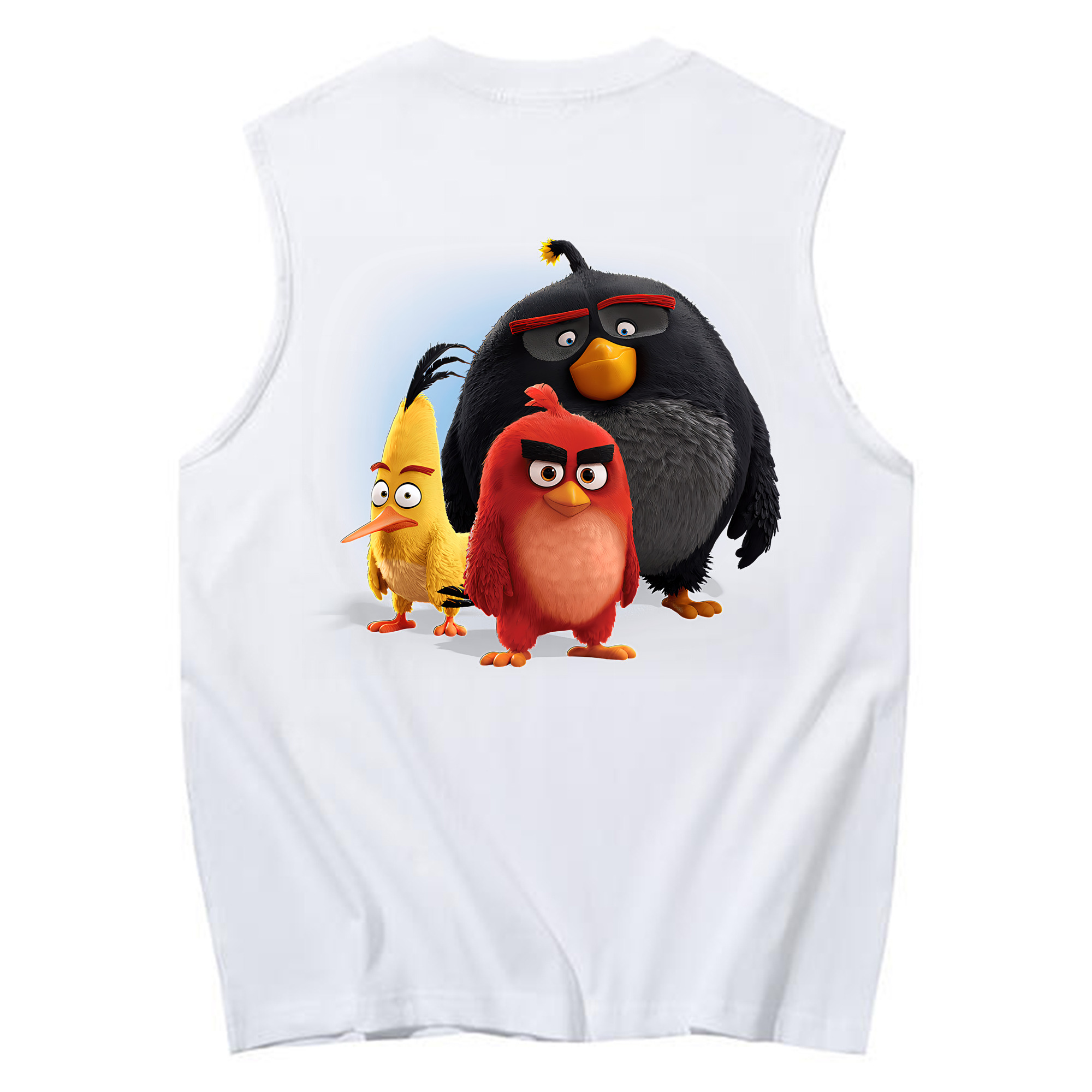 （画像用） Angry Birds アングリーバード コットン100％タンクトップ（背面プリント）