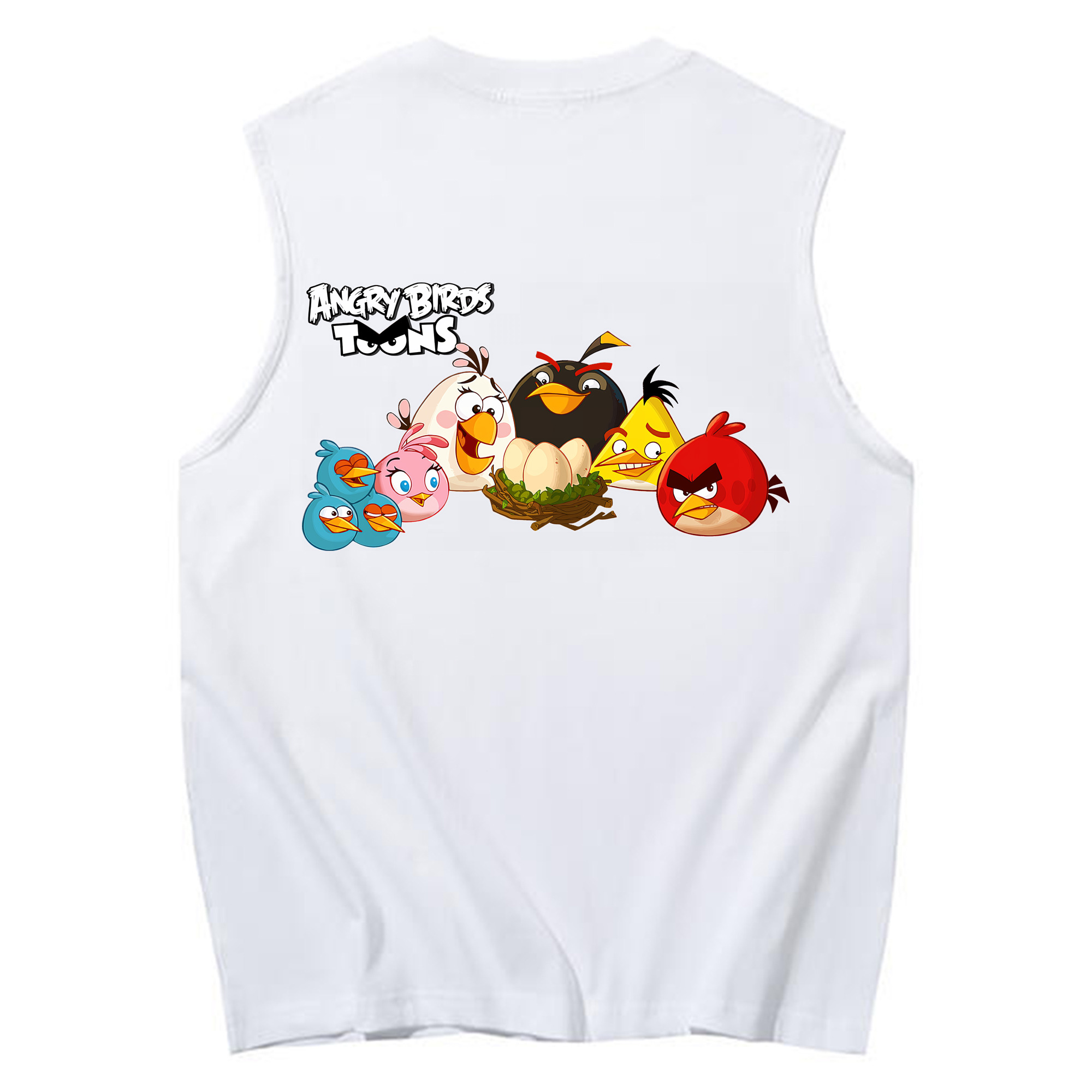 （画像用） Angry Birds アングリーバード コットン100％タンクトップ（背面プリント）