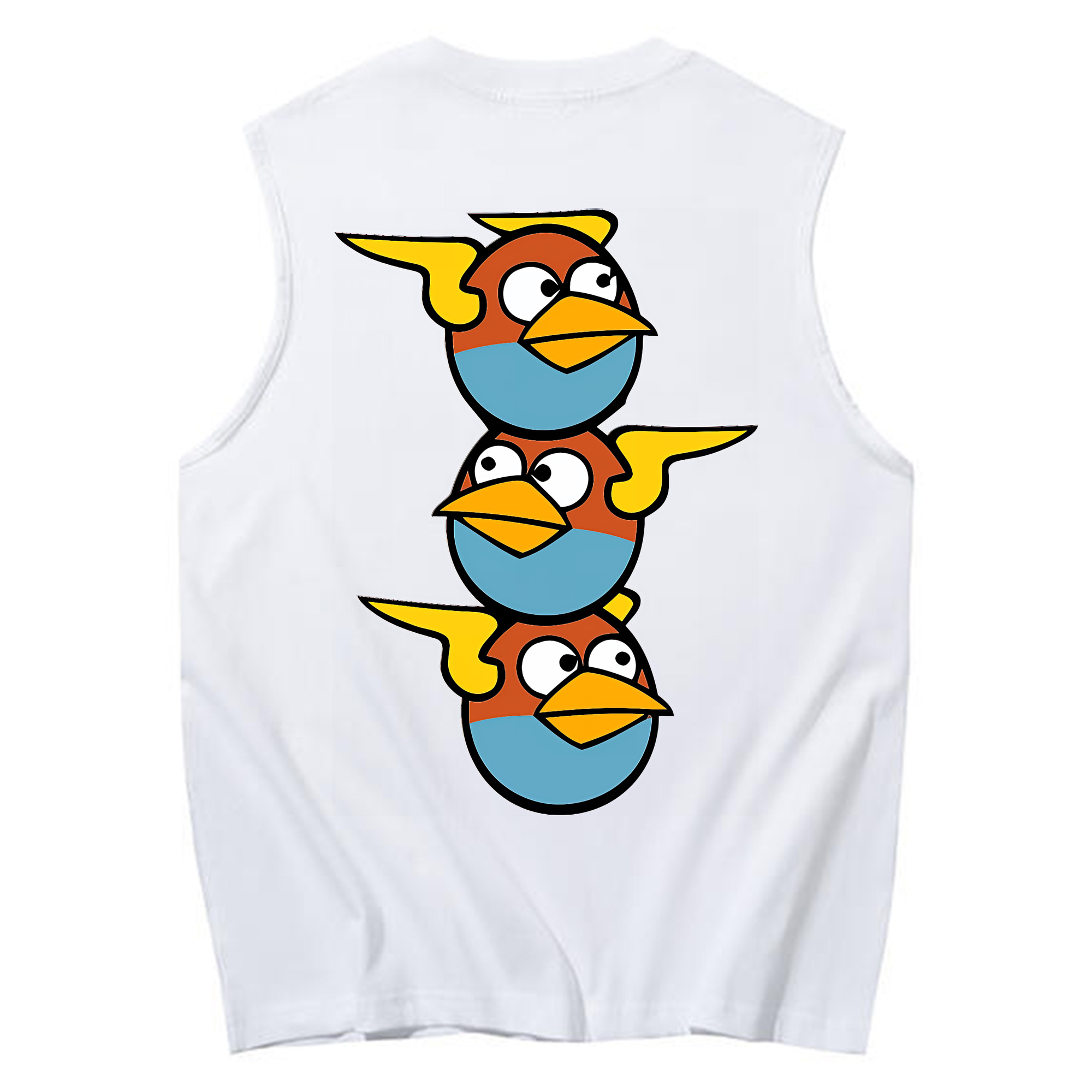 （画像用） Angry Birds アングリーバード コットン100％タンクトップ（背面プリント）