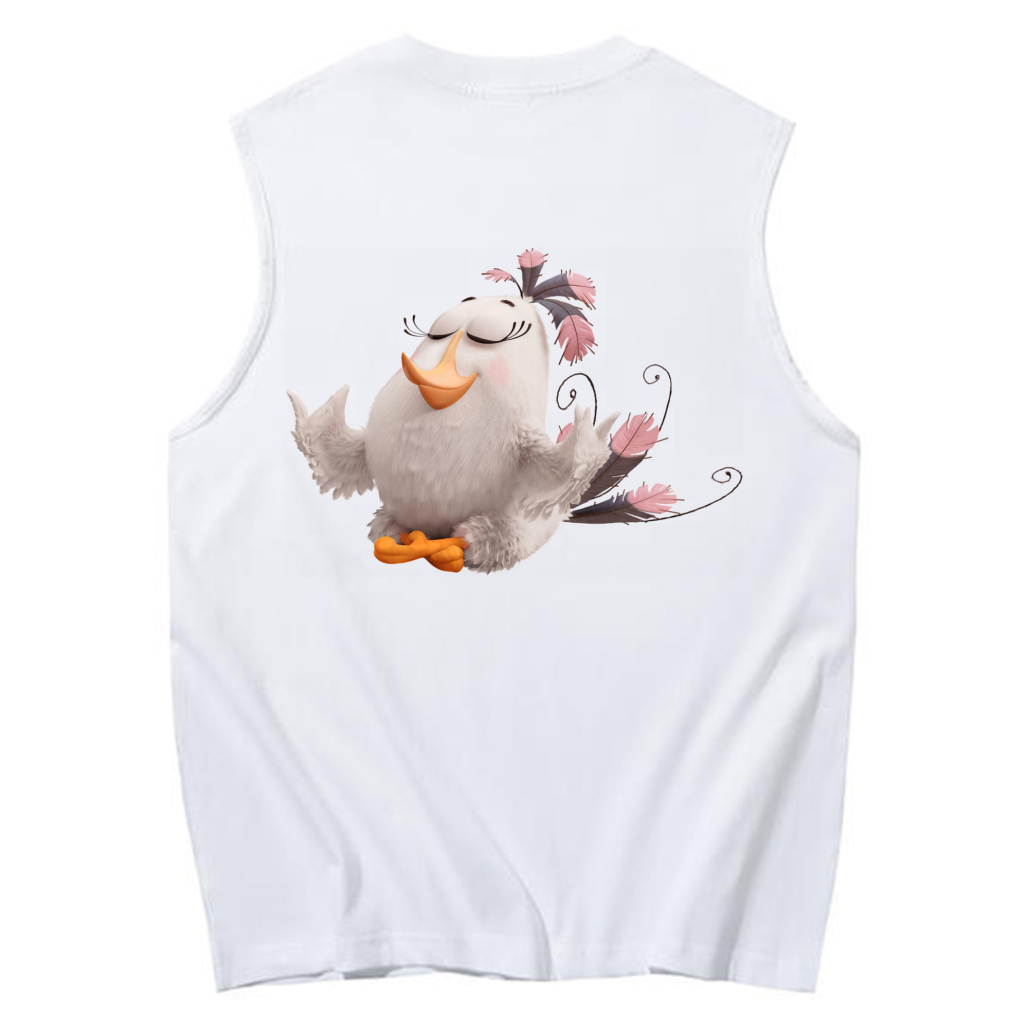 （画像用） Angry Birds アングリーバード コットン100％タンクトップ（背面プリント）