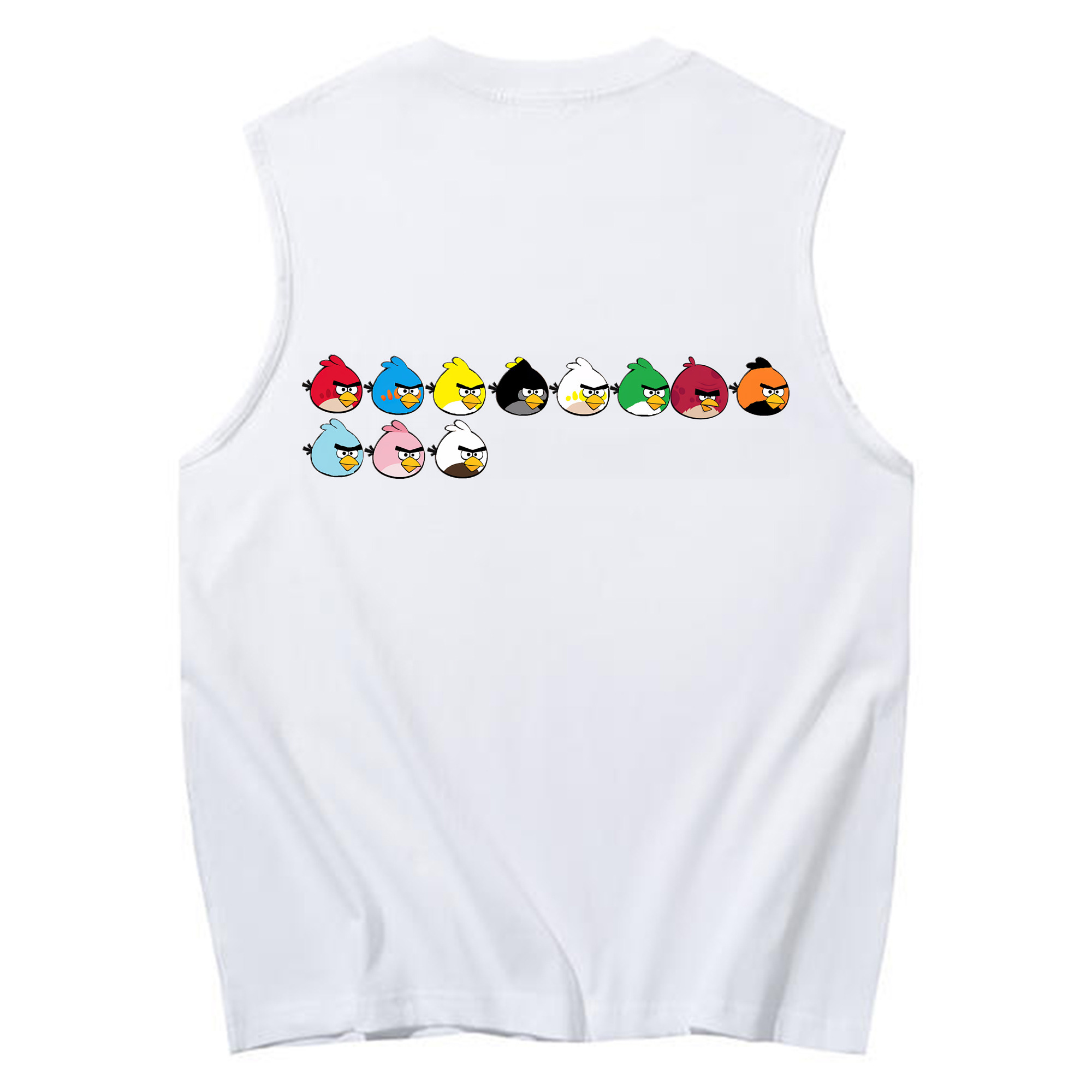 （画像用） Angry Birds アングリーバード コットン100％タンクトップ（背面プリント）