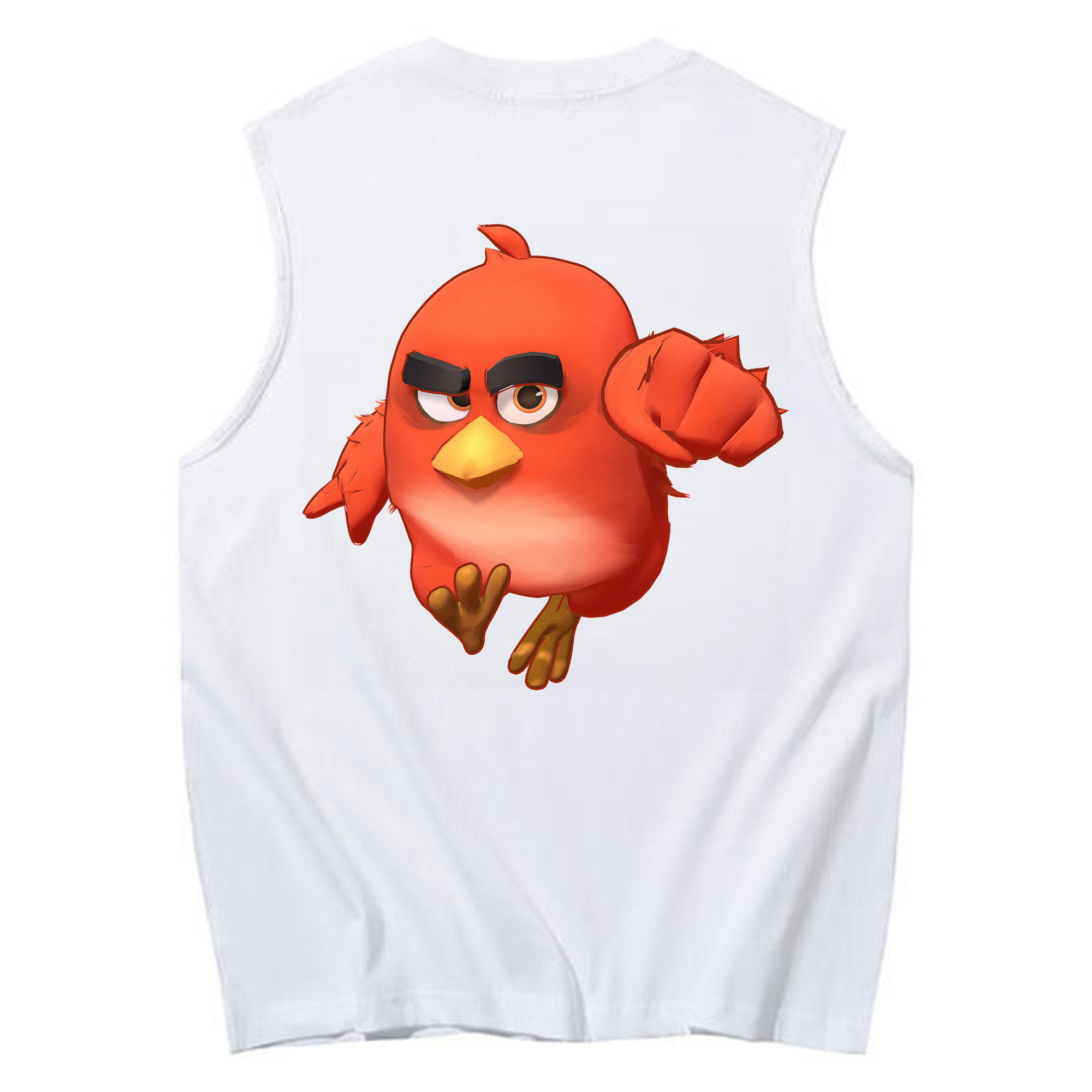 （画像用） Angry Birds アングリーバード コットン100％タンクトップ（背面プリント）