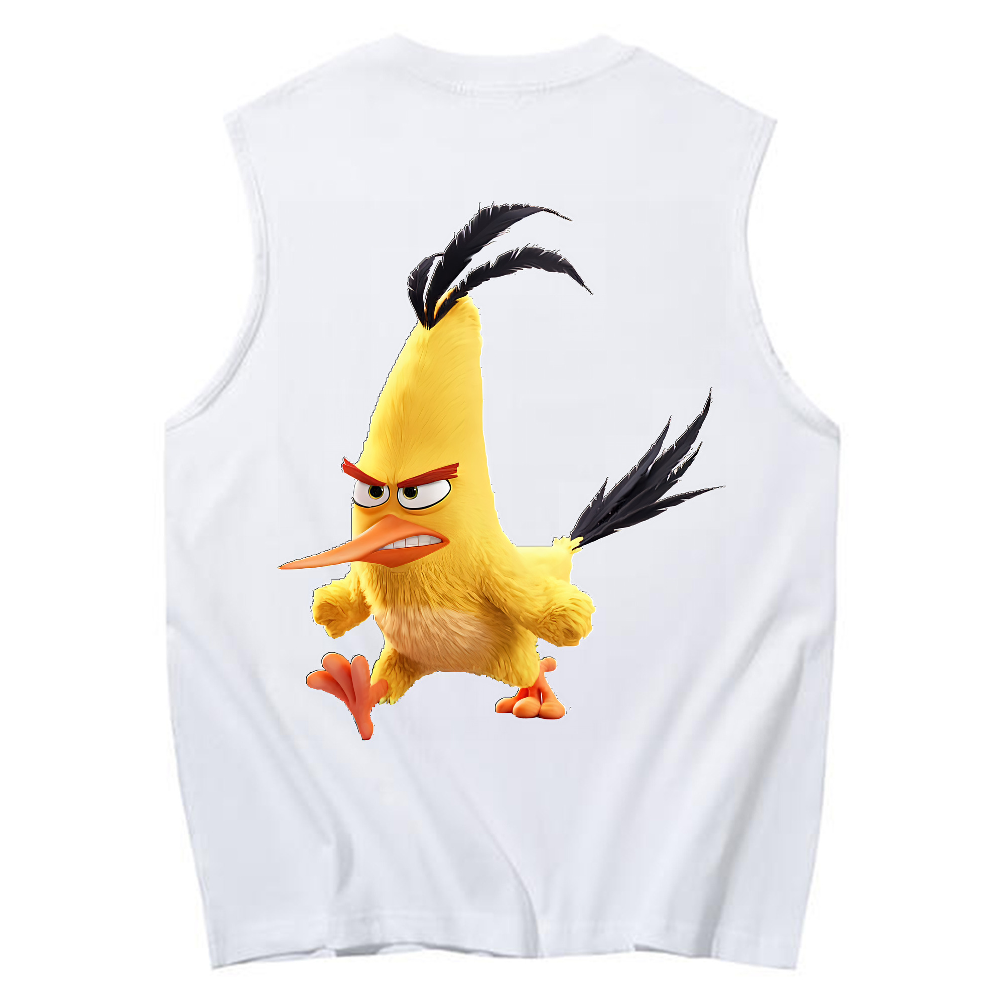 （画像用） Angry Birds アングリーバード コットン100％タンクトップ（背面プリント）