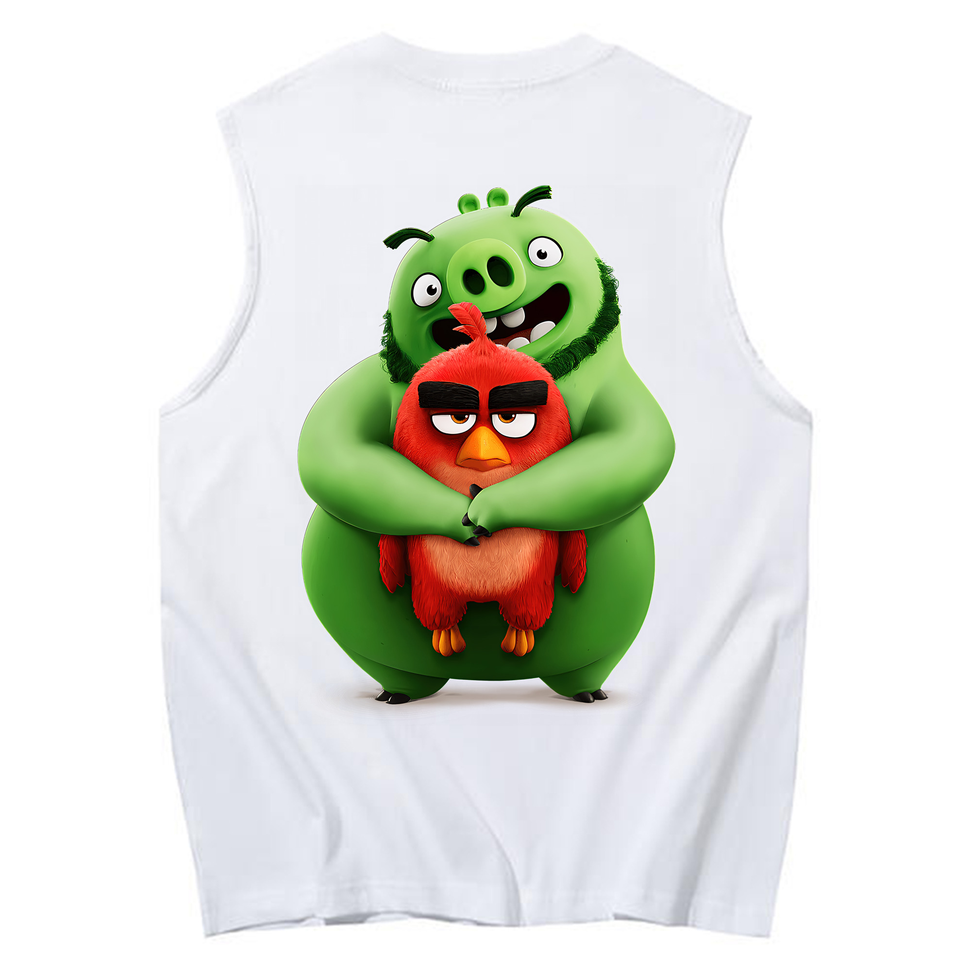 （画像用） Angry Birds アングリーバード コットン100％タンクトップ（背面プリント）