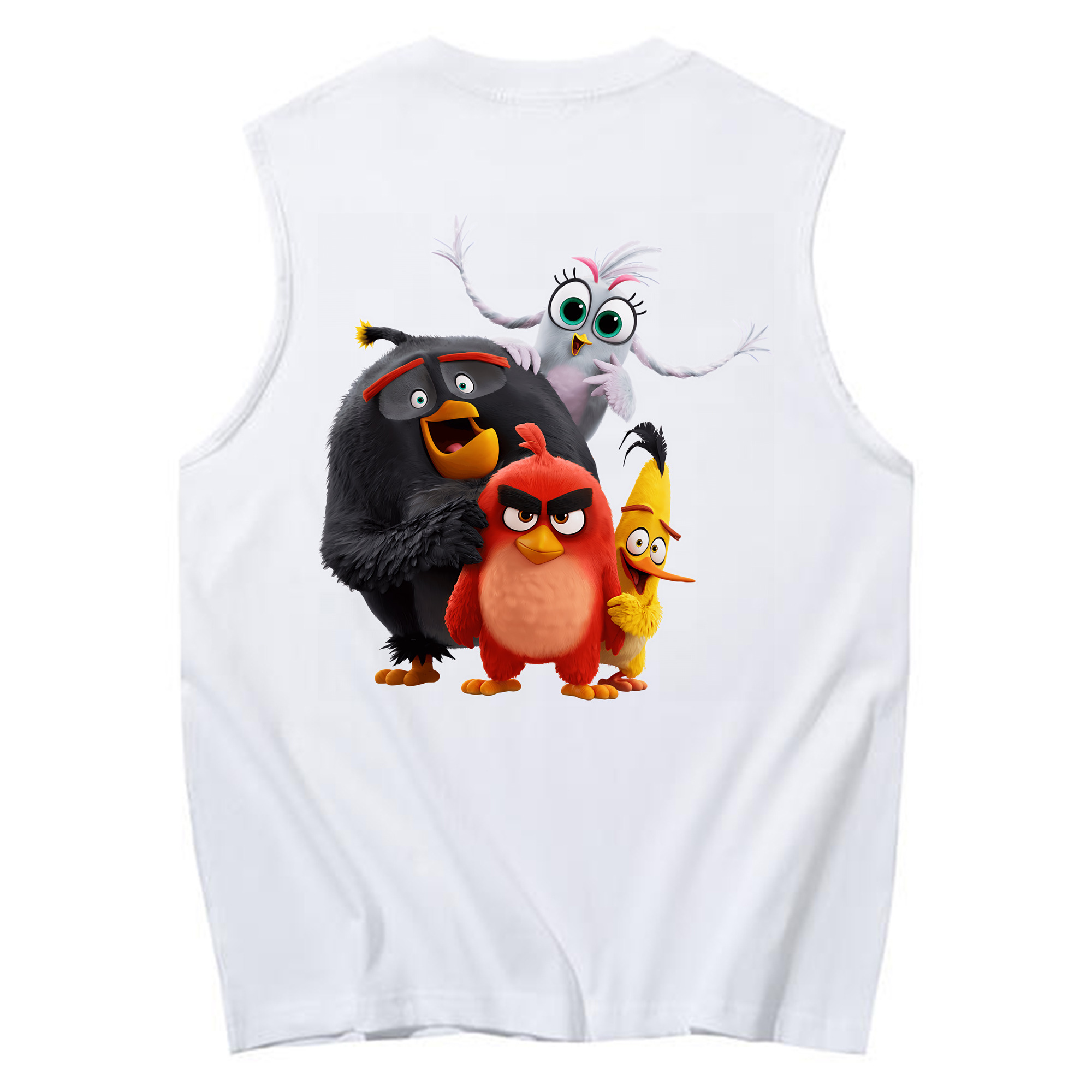 （画像用） Angry Birds アングリーバード コットン100％タンクトップ（背面プリント）