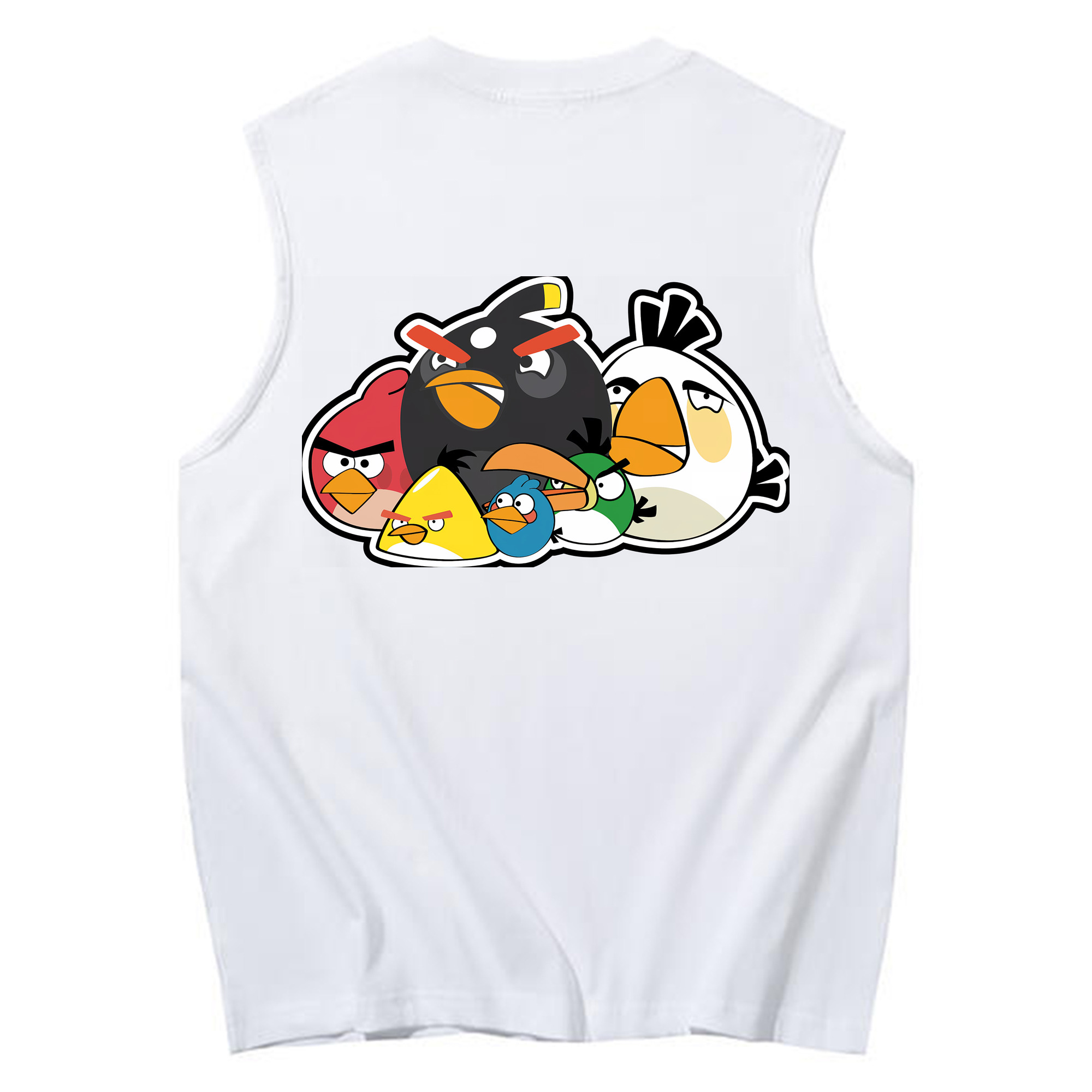 （画像用） Angry Birds アングリーバード コットン100％タンクトップ（背面プリント）