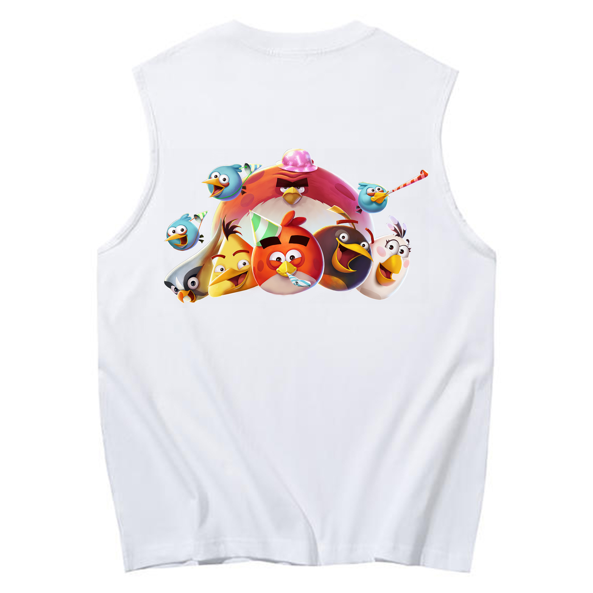 （画像用） Angry Birds アングリーバード コットン100％タンクトップ（背面プリント）