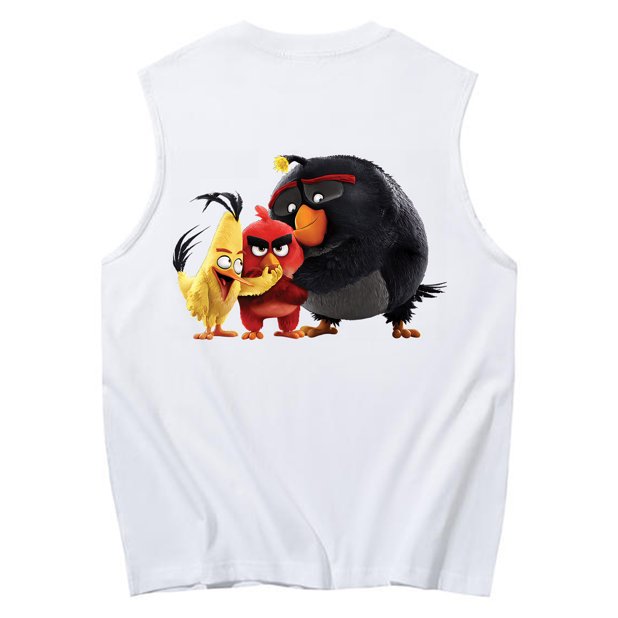（画像用） Angry Birds アングリーバード コットン100％タンクトップ（背面プリント）