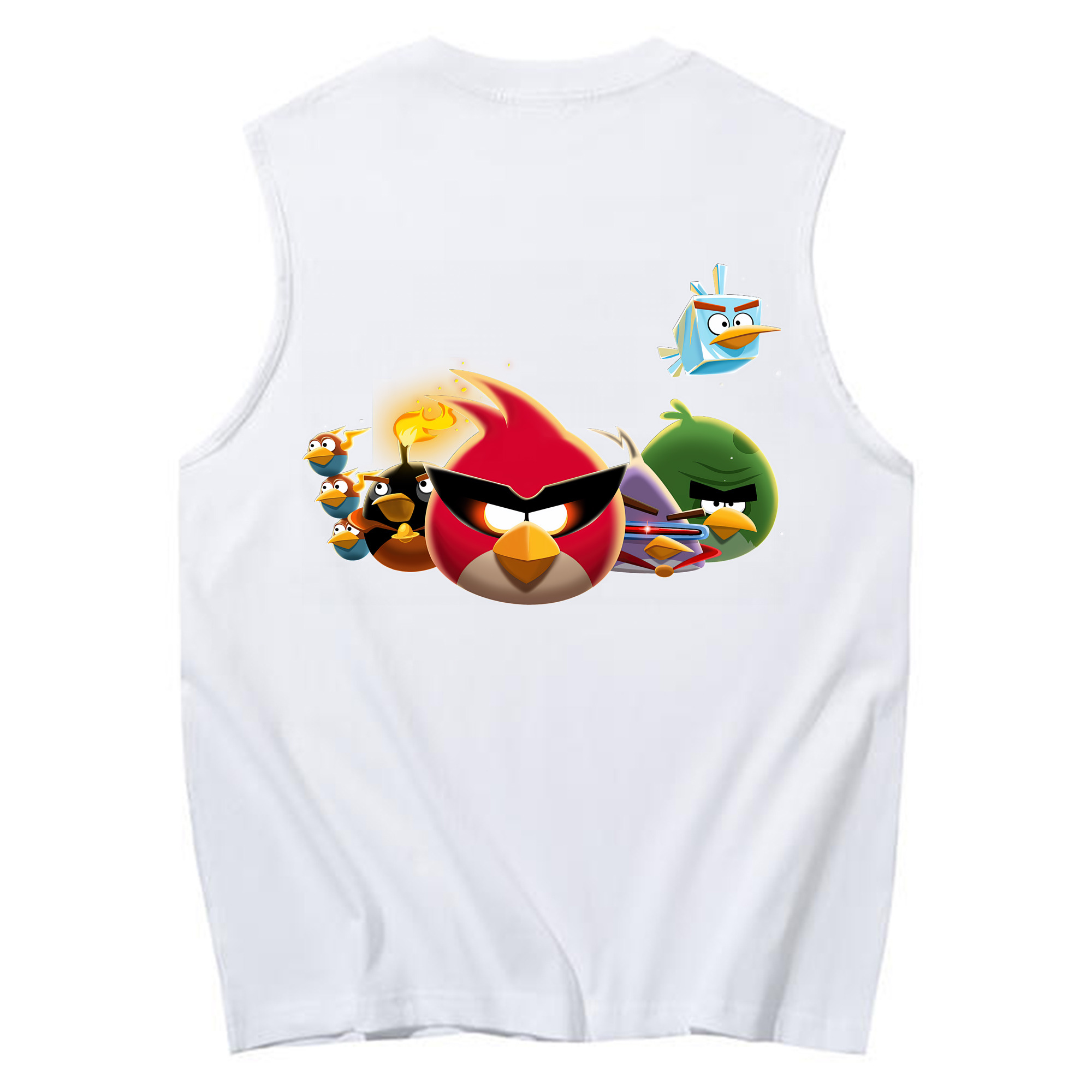（画像用） Angry Birds アングリーバード コットン100％タンクトップ（背面プリント）