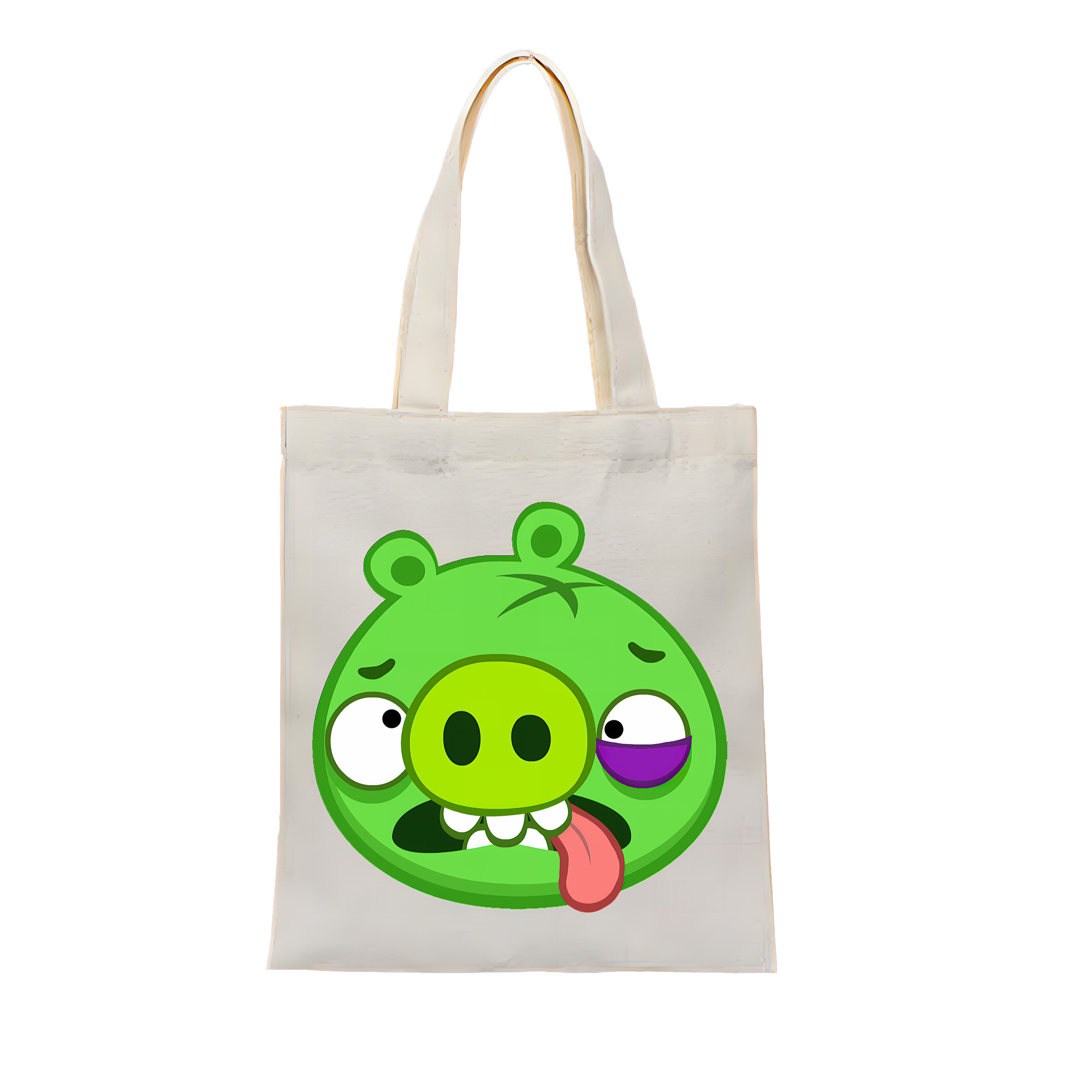 （画像用） Angry Birds アングリーバード 縦型キャンバス生地手提げバッグ　トートバッグ