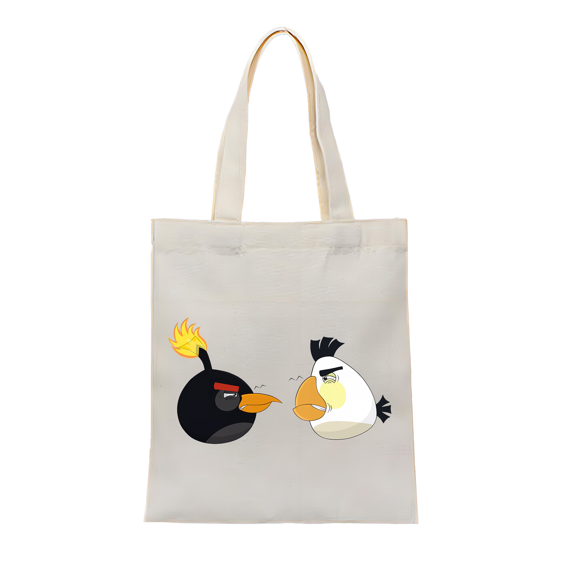 （画像用） Angry Birds アングリーバード 縦型キャンバス生地手提げバッグ　トートバッグ
