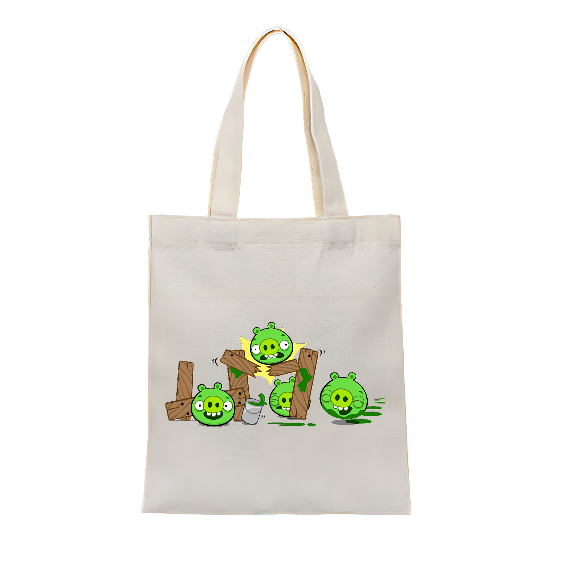（画像用） Angry Birds アングリーバード 縦型キャンバス生地手提げバッグ　トートバッグ