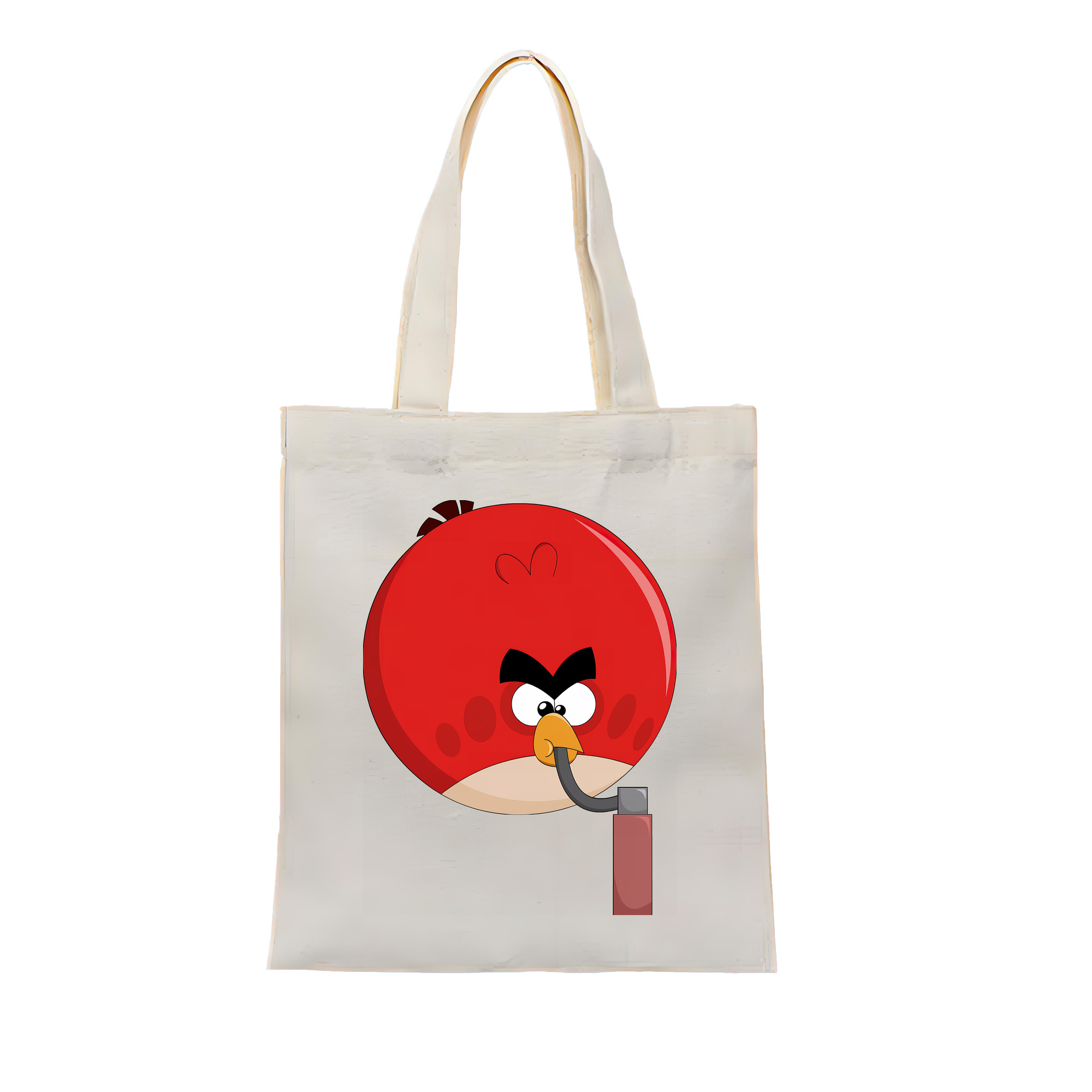 （画像用） Angry Birds アングリーバード 縦型キャンバス生地手提げバッグ　トートバッグ