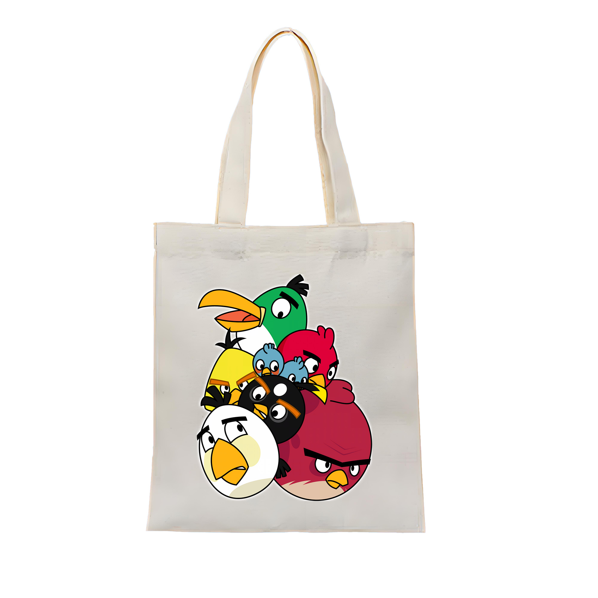 （画像用） Angry Birds アングリーバード 縦型キャンバス生地手提げバッグ　トートバッグ
