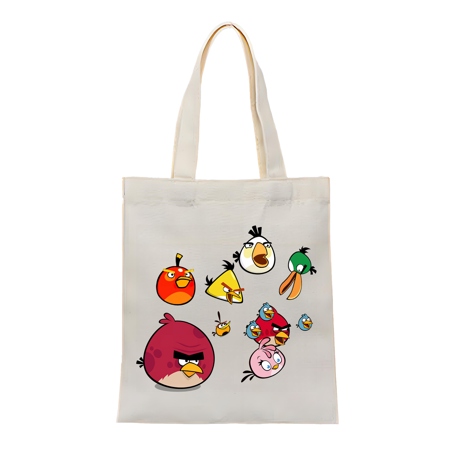 （画像用） Angry Birds アングリーバード 縦型キャンバス生地手提げバッグ　トートバッグ