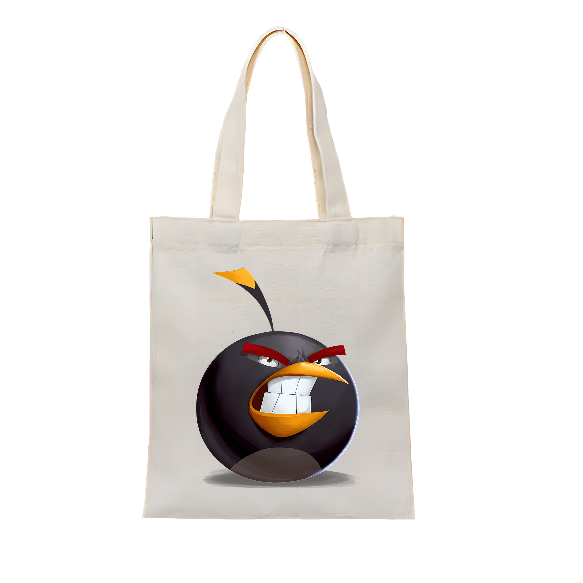 （画像用） Angry Birds アングリーバード 縦型キャンバス生地手提げバッグ　トートバッグ