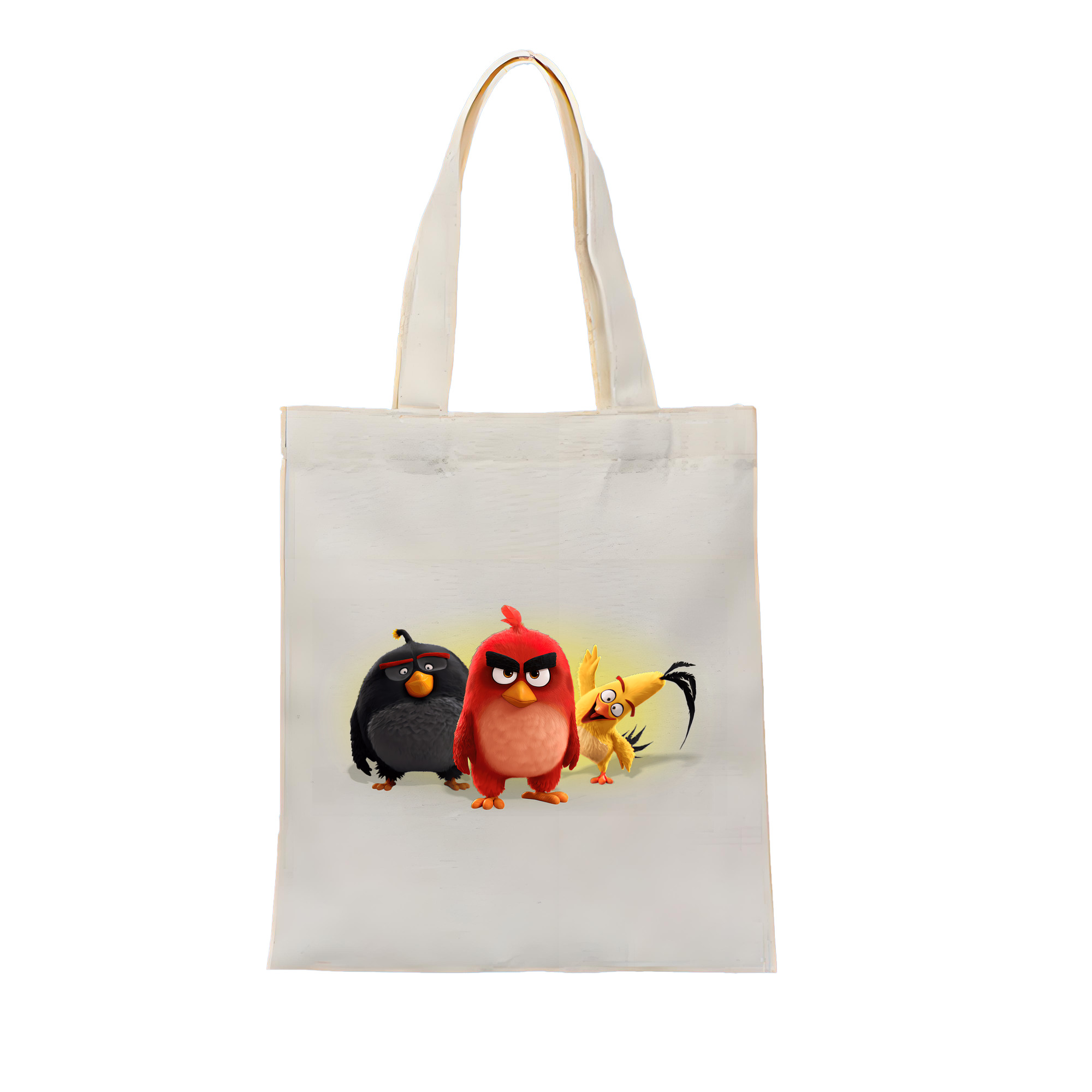 （画像用） Angry Birds アングリーバード 縦型キャンバス生地手提げバッグ　トートバッグ