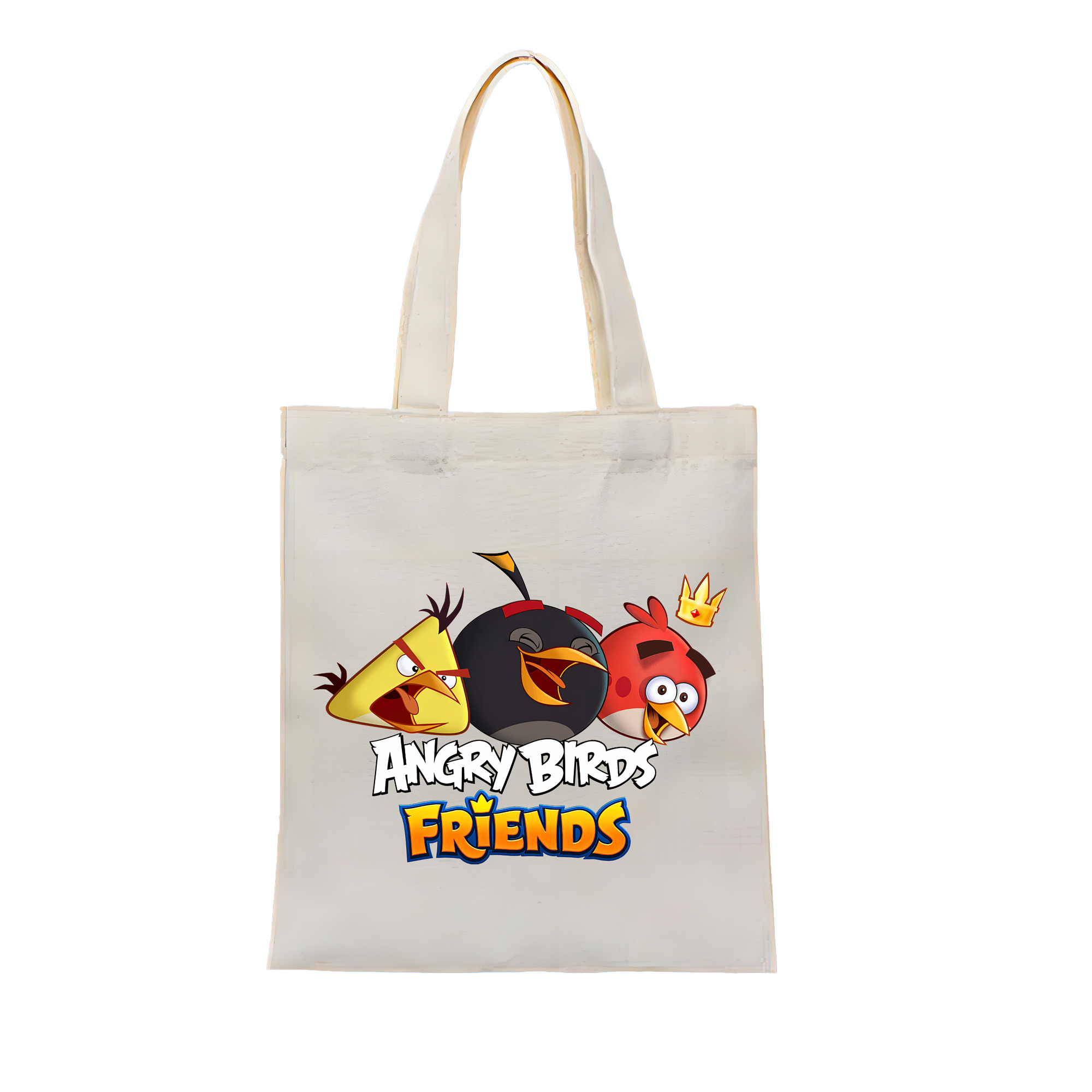 （画像用） Angry Birds アングリーバード 縦型キャンバス生地手提げバッグ　トートバッグ