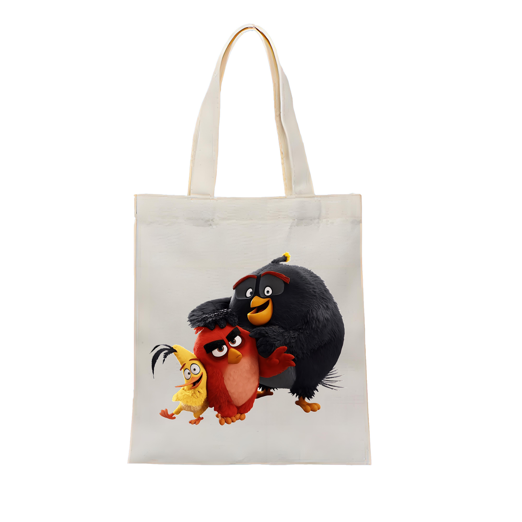 （画像用） Angry Birds アングリーバード 縦型キャンバス生地手提げバッグ　トートバッグ
