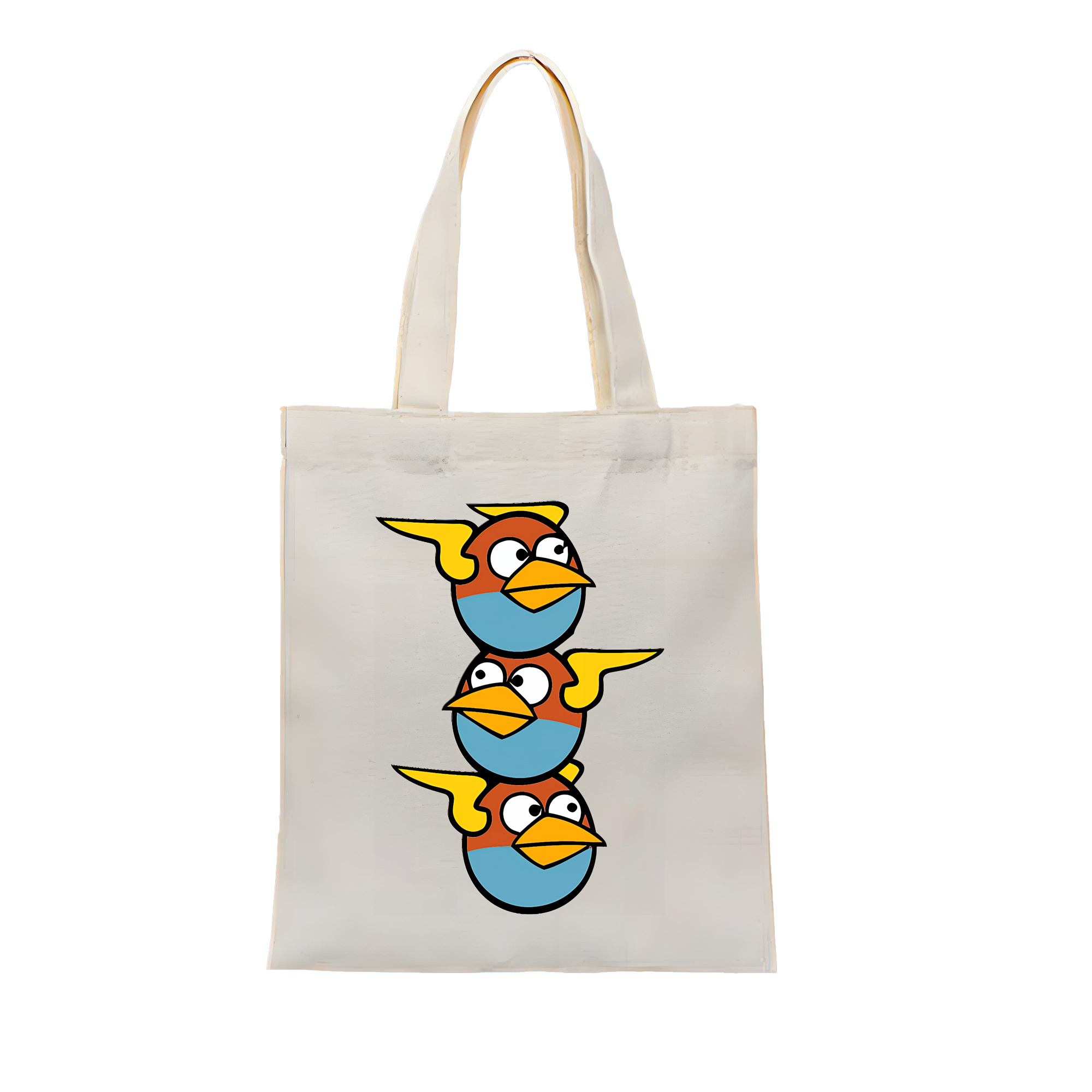 （画像用） Angry Birds アングリーバード 縦型キャンバス生地手提げバッグ　トートバッグ