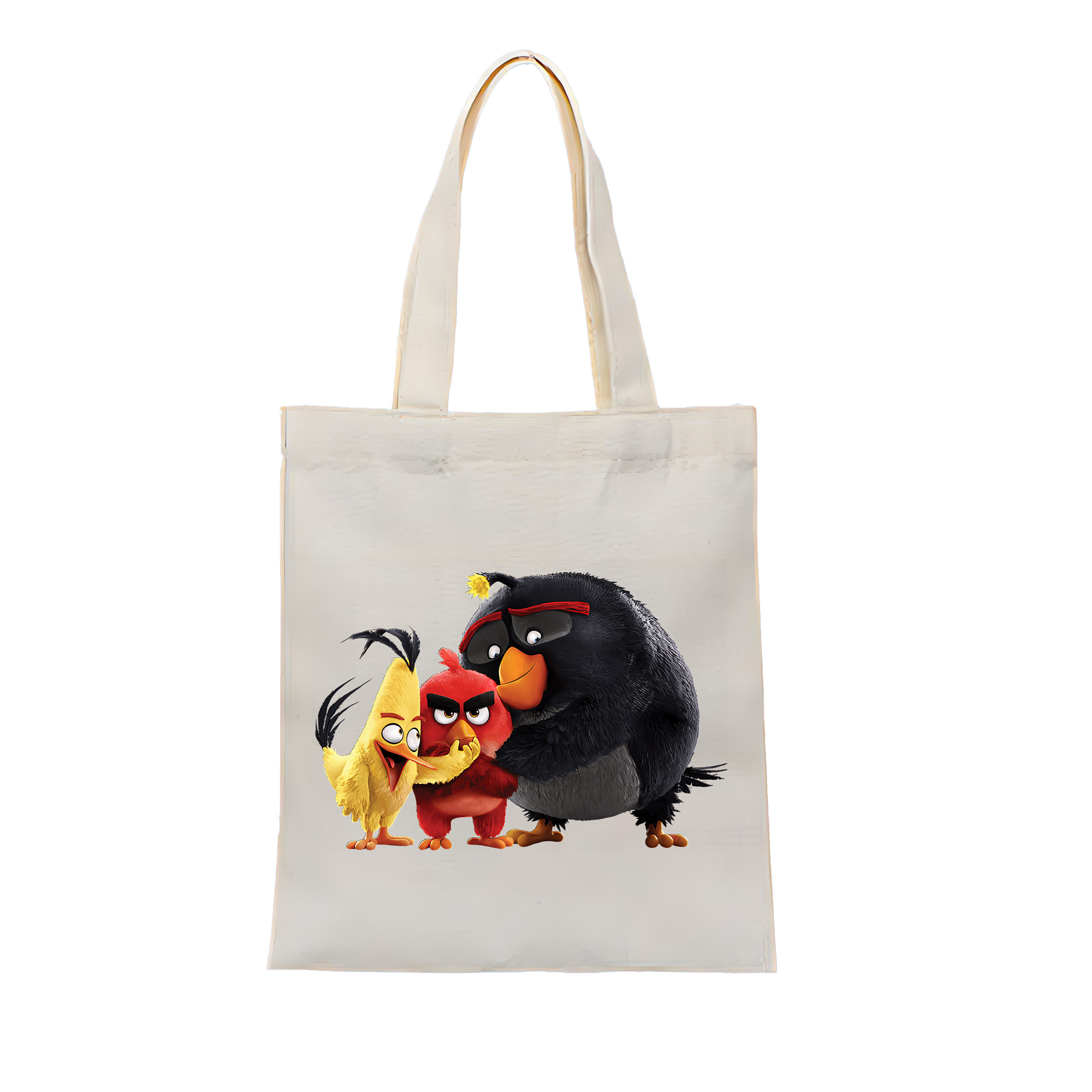 （画像用） Angry Birds アングリーバード 縦型キャンバス生地手提げバッグ　トートバッグ