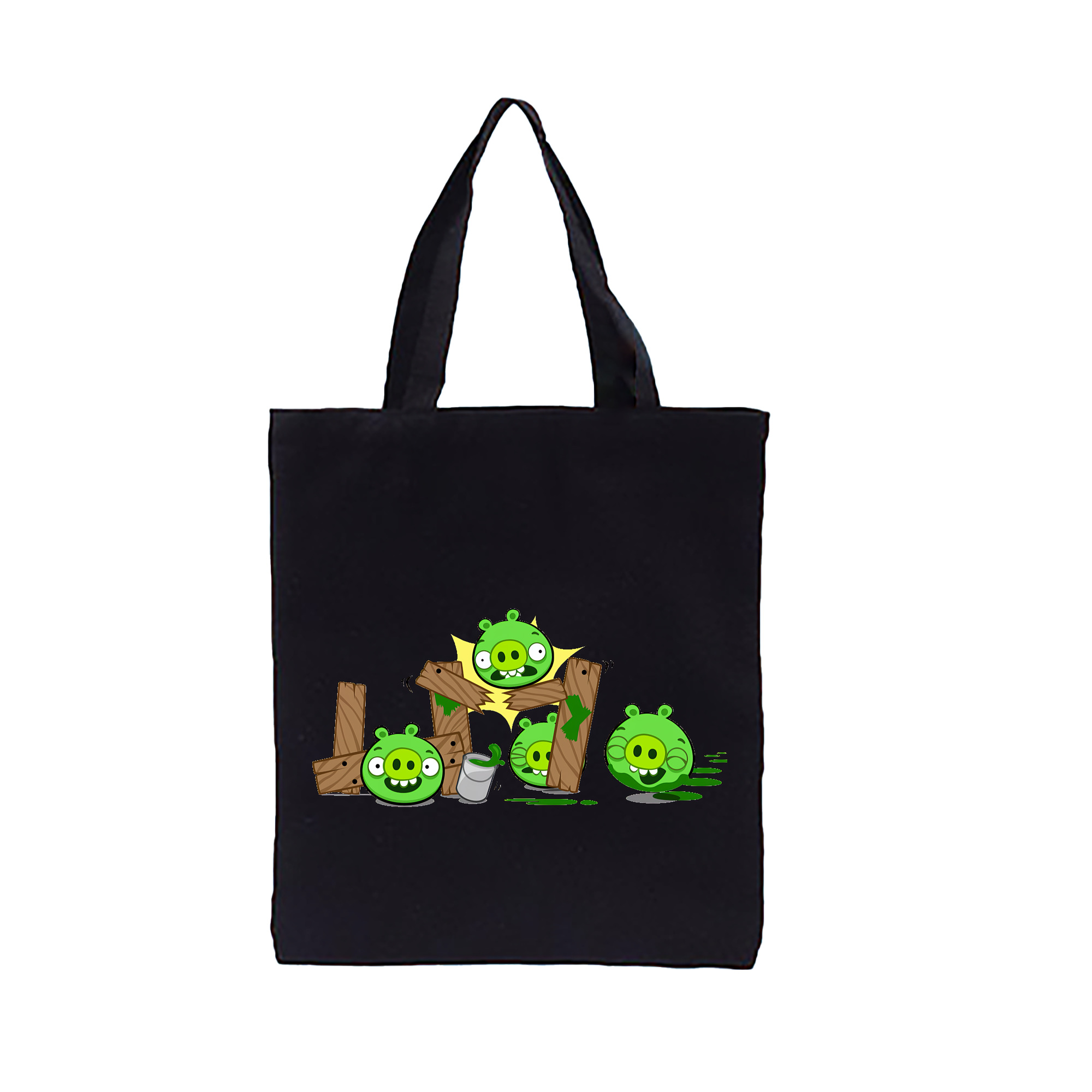 （画像用） Angry Birds アングリーバード 縦型キャンバス生地手提げバッグ　トートバッグ