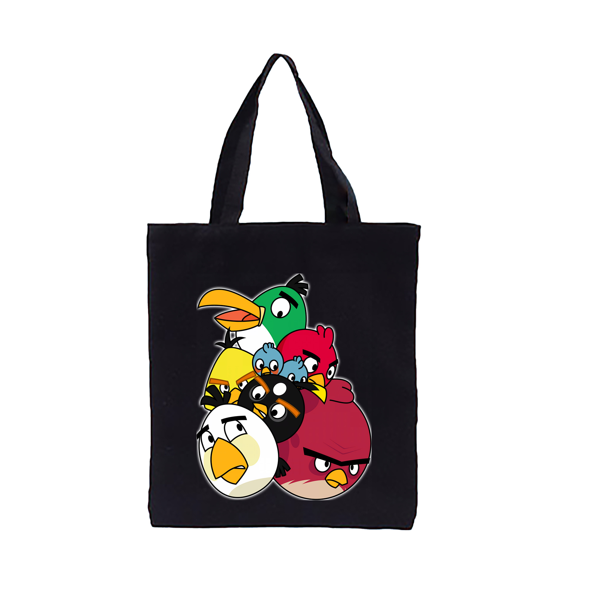 （画像用） Angry Birds アングリーバード 縦型キャンバス生地手提げバッグ　トートバッグ