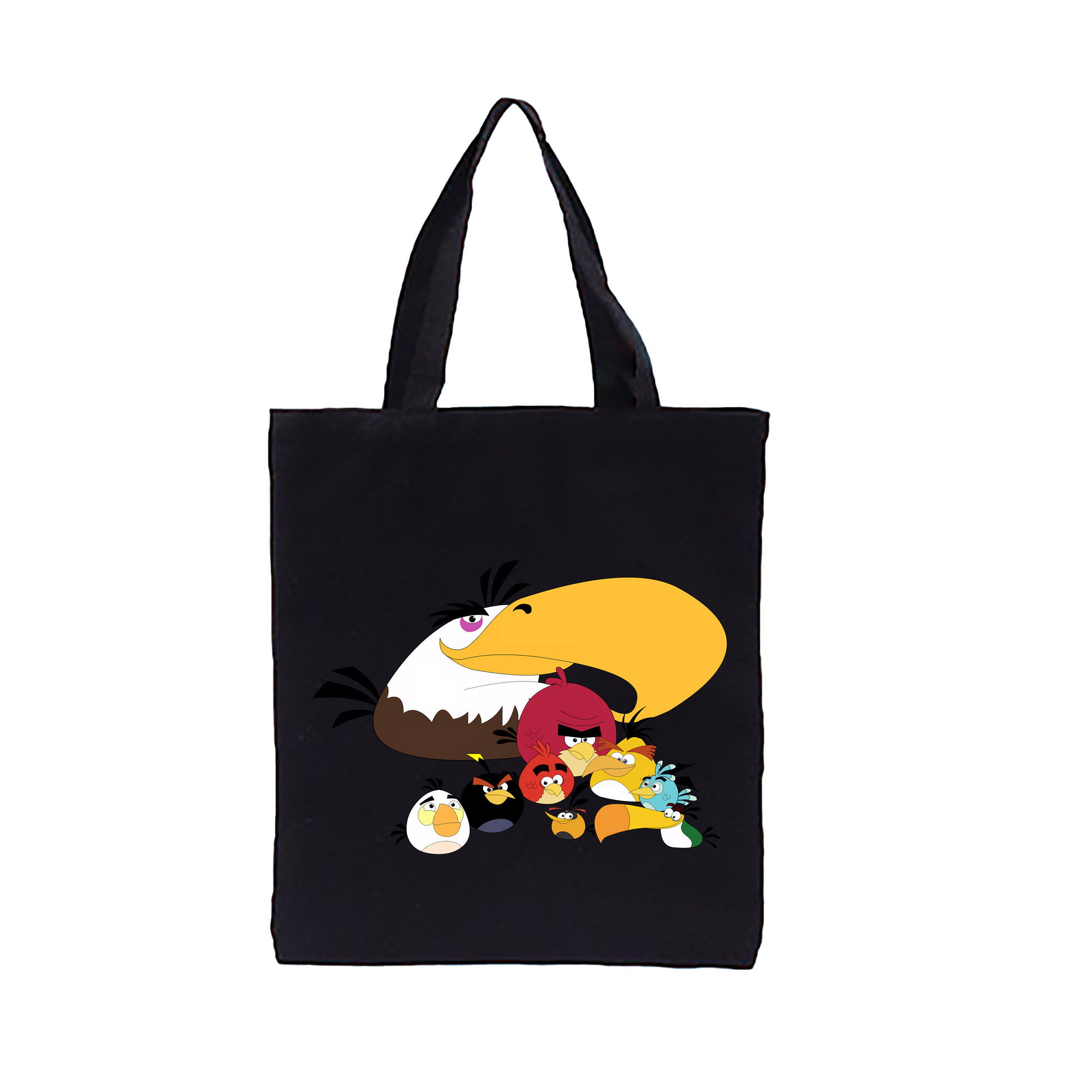 （画像用） Angry Birds アングリーバード 縦型キャンバス生地手提げバッグ　トートバッグ