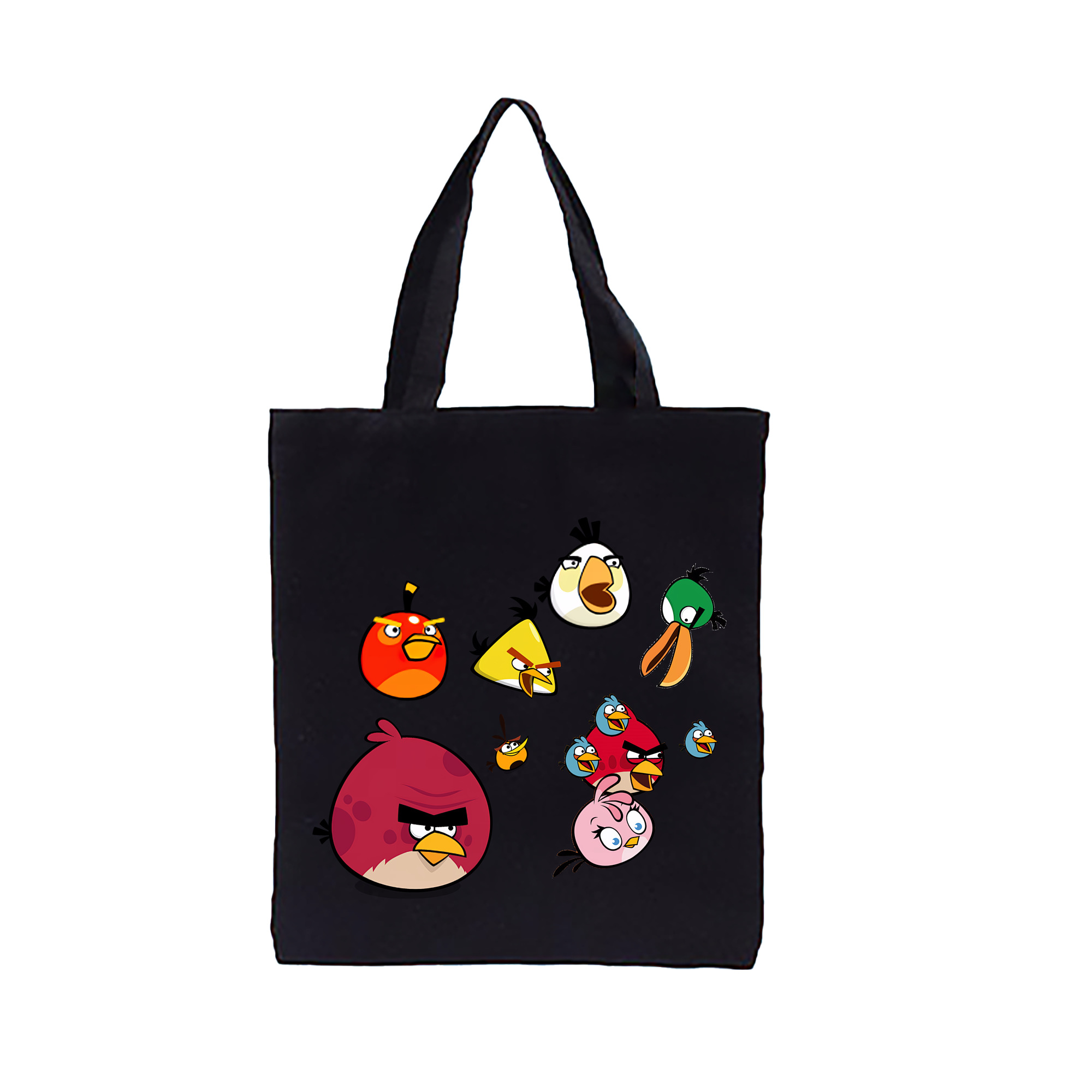 （画像用） Angry Birds アングリーバード 縦型キャンバス生地手提げバッグ　トートバッグ