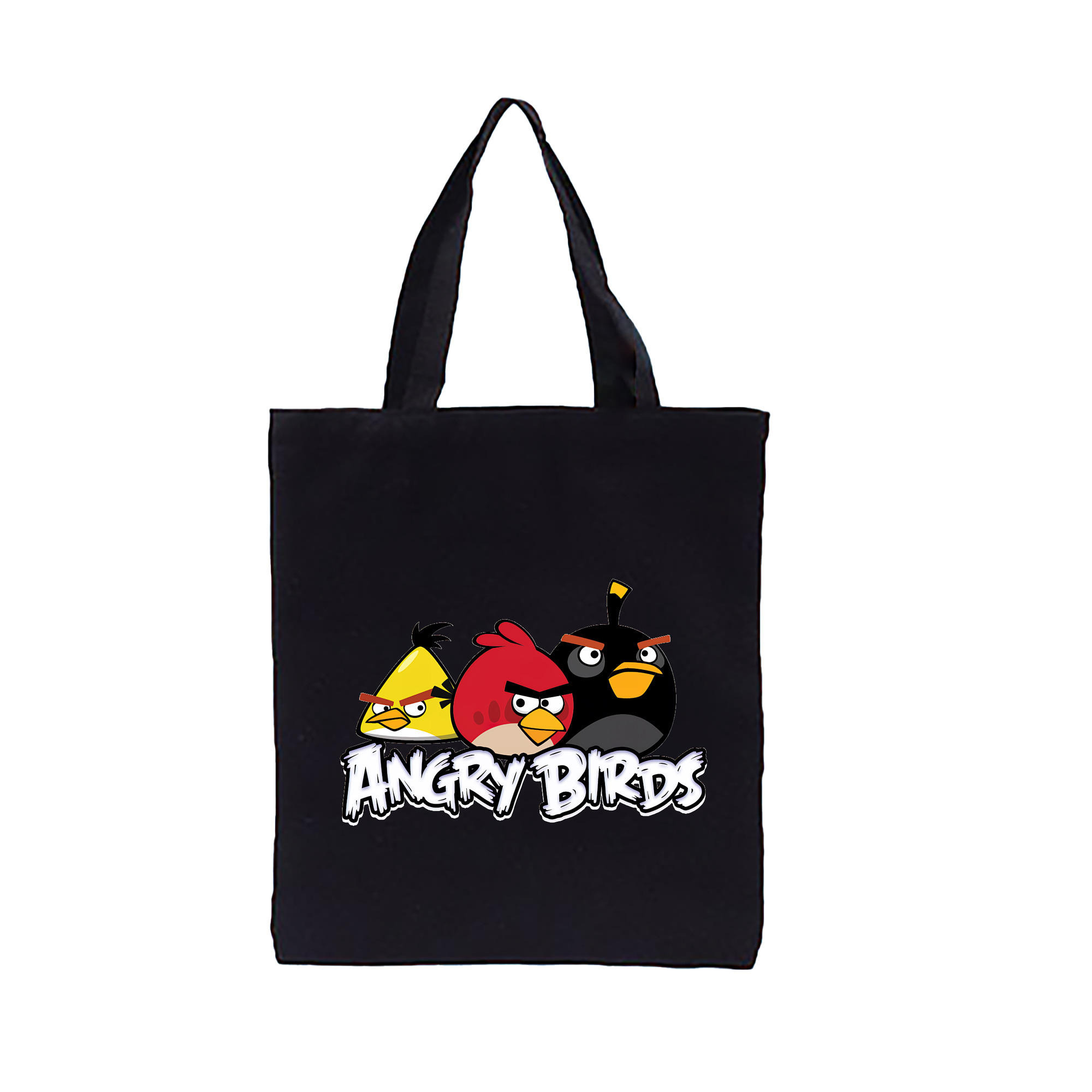 （画像用） Angry Birds アングリーバード 縦型キャンバス生地手提げバッグ　トートバッグ