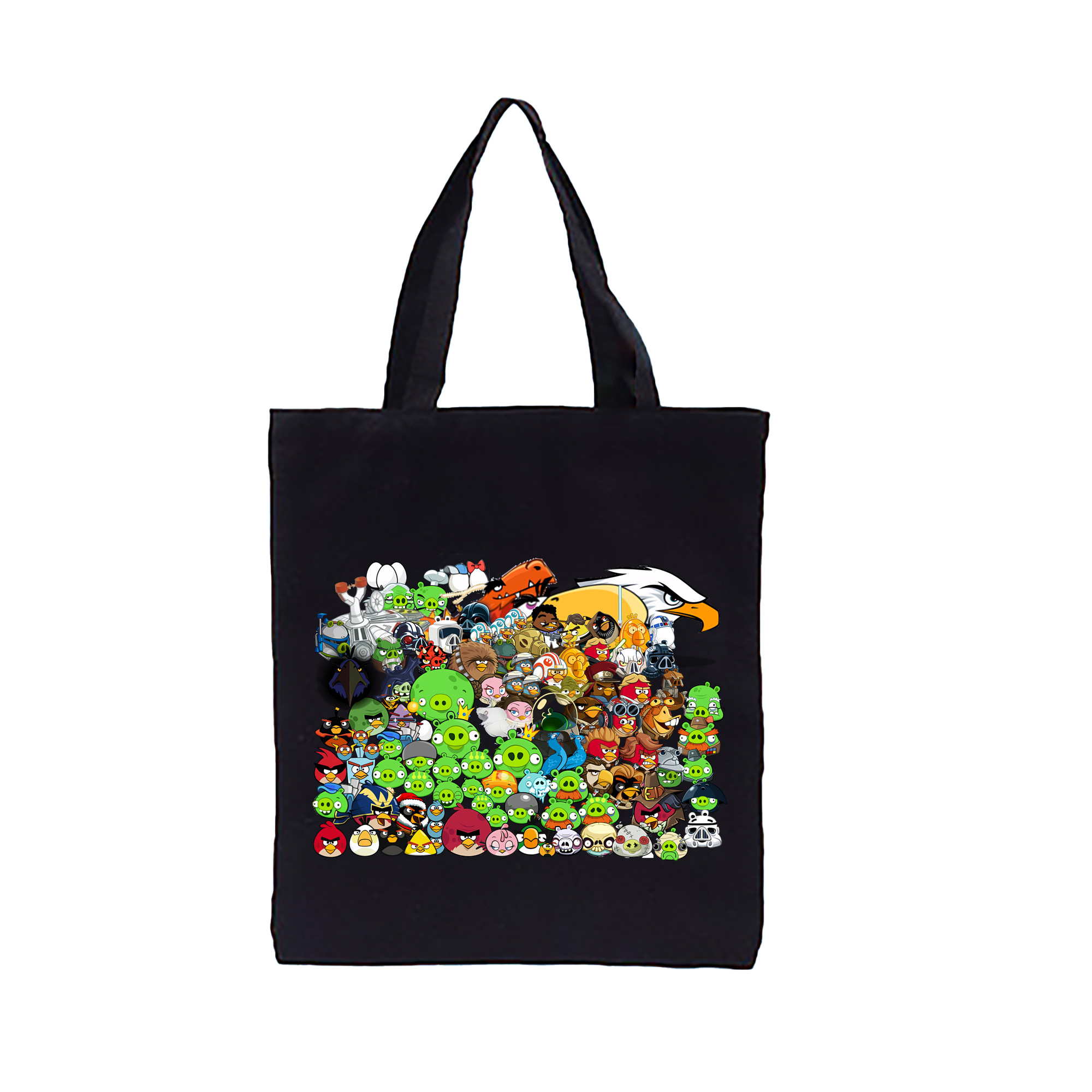 （画像用） Angry Birds アングリーバード 縦型キャンバス生地手提げバッグ　トートバッグ