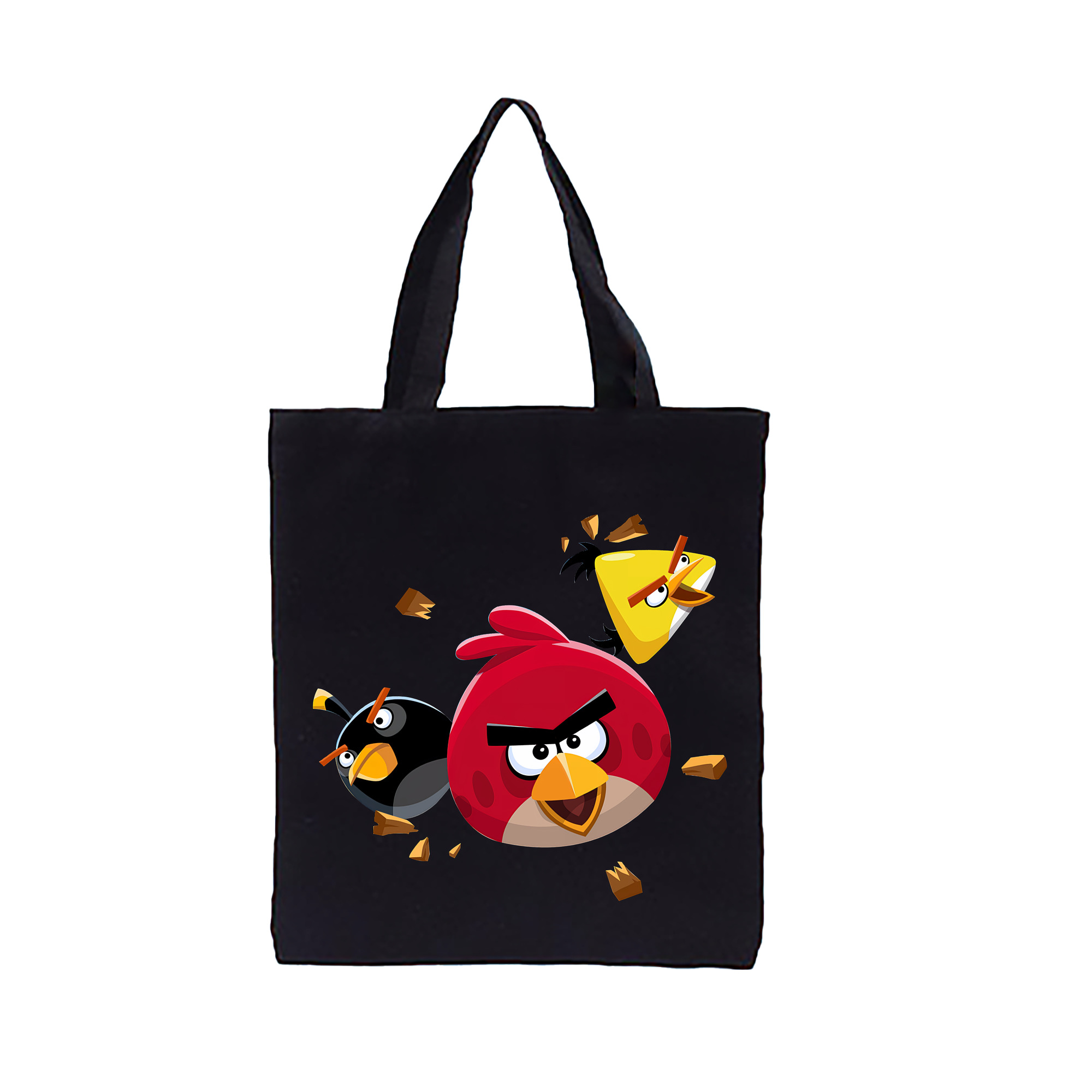 （画像用） Angry Birds アングリーバード 縦型キャンバス生地手提げバッグ　トートバッグ