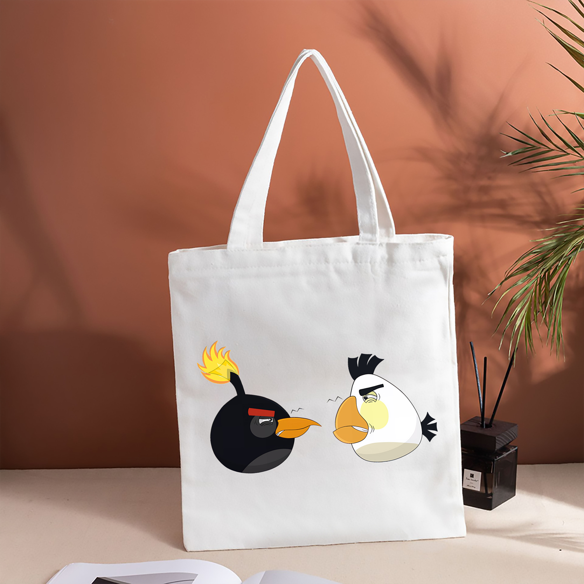 Angry Birds アングリーバード 縦型キャンバス生地手提げバッグ　トートバッグ