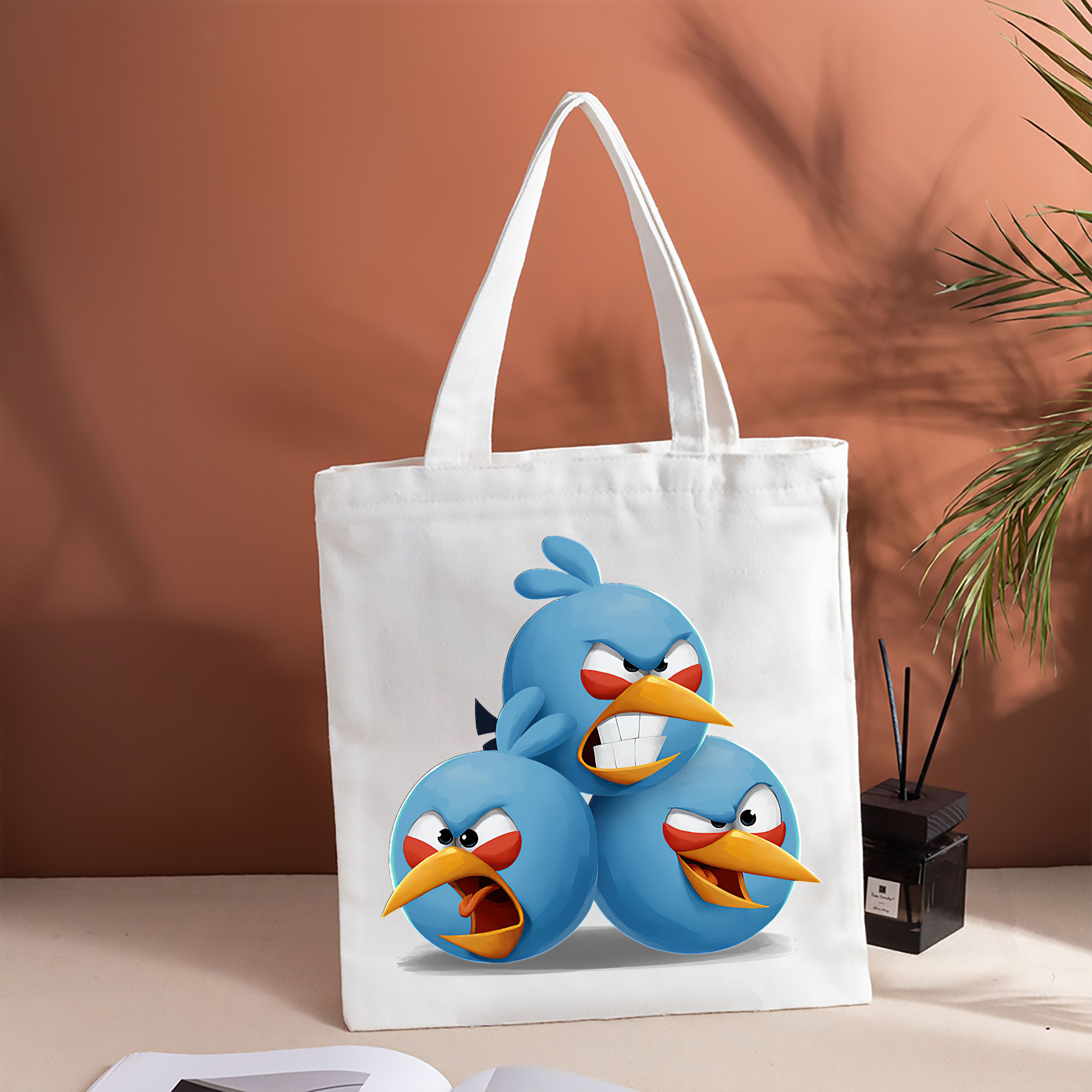 Angry Birds アングリーバード 縦型キャンバス生地手提げバッグ　トートバッグ