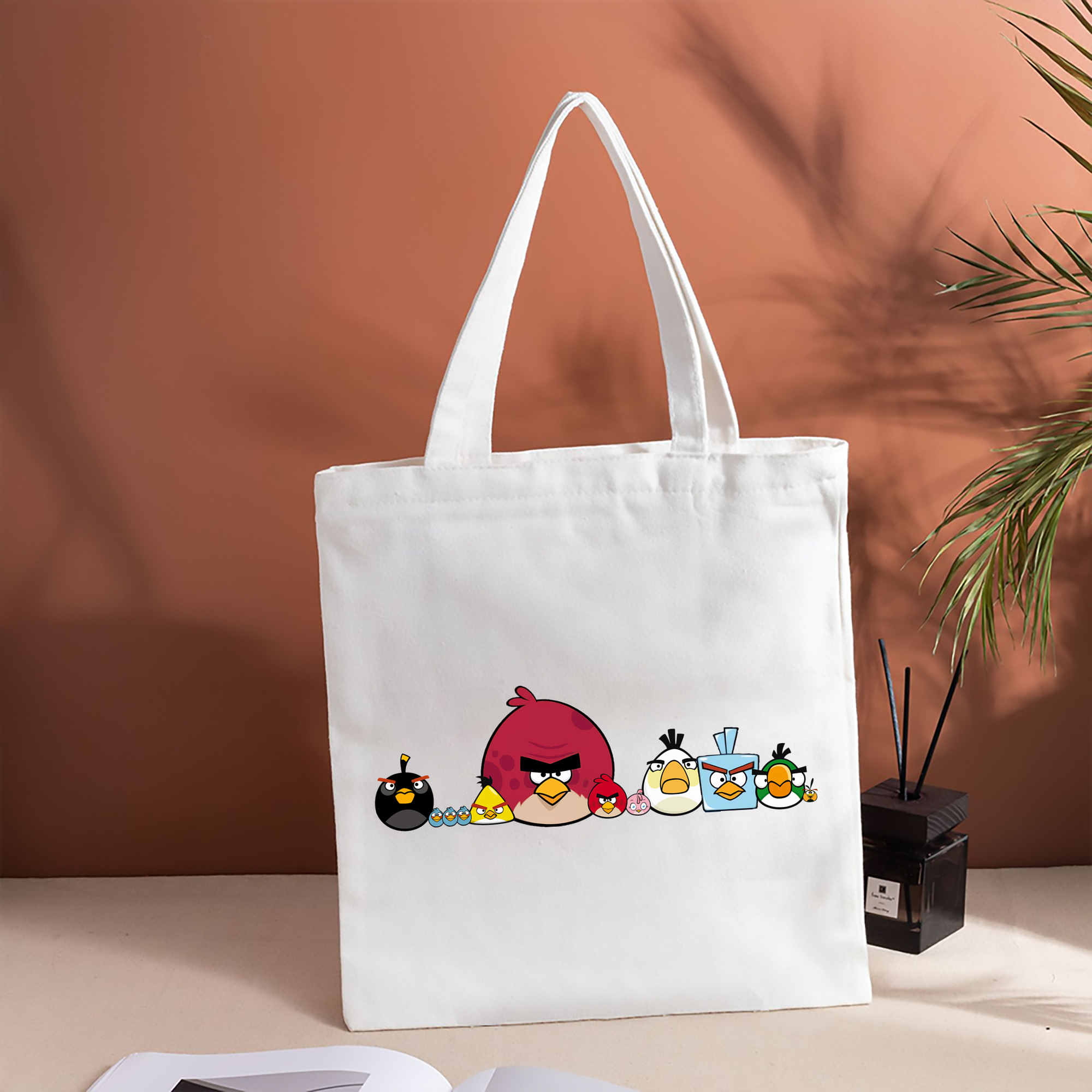 Angry Birds アングリーバード 縦型キャンバス生地手提げバッグ　トートバッグ