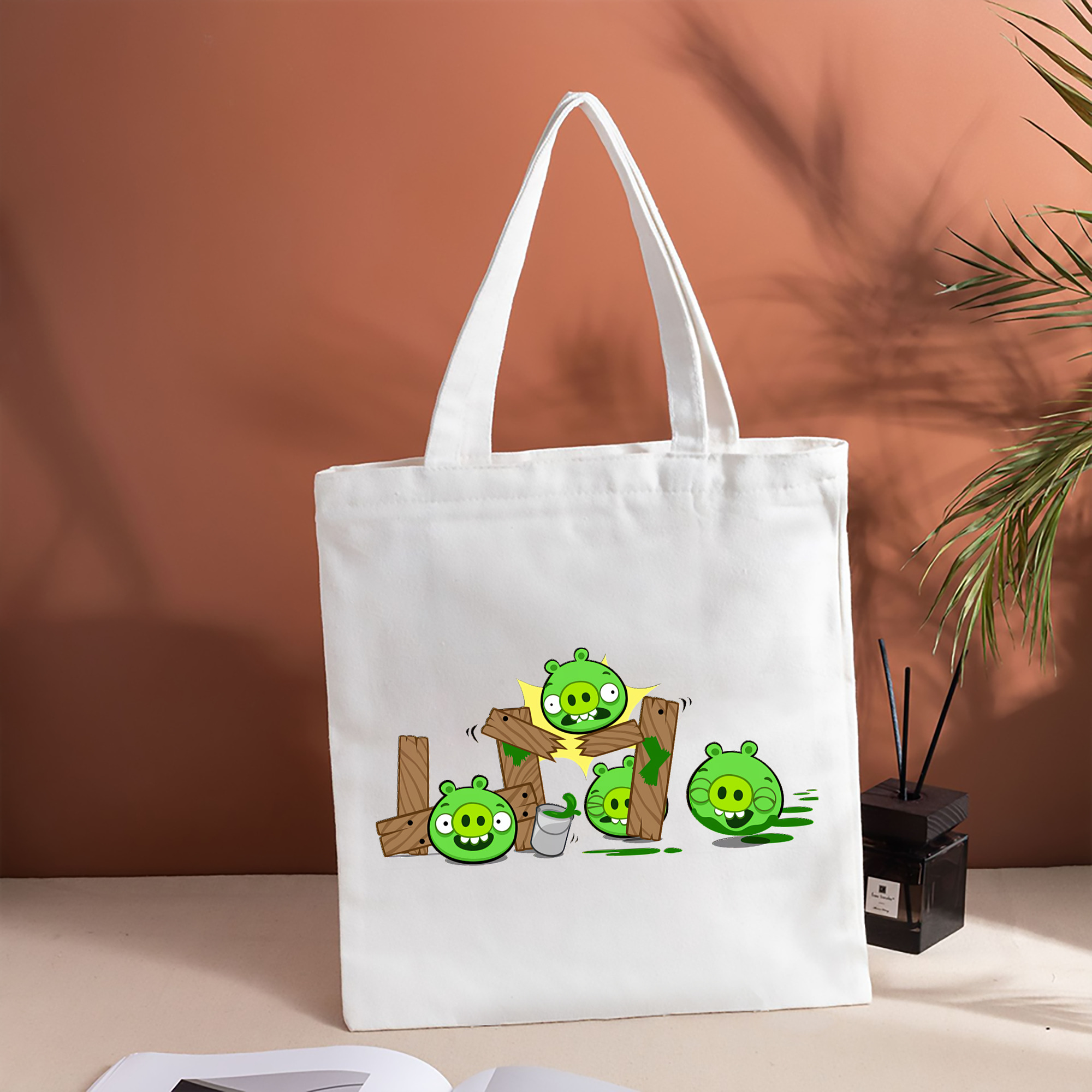 Angry Birds アングリーバード 縦型キャンバス生地手提げバッグ　トートバッグ