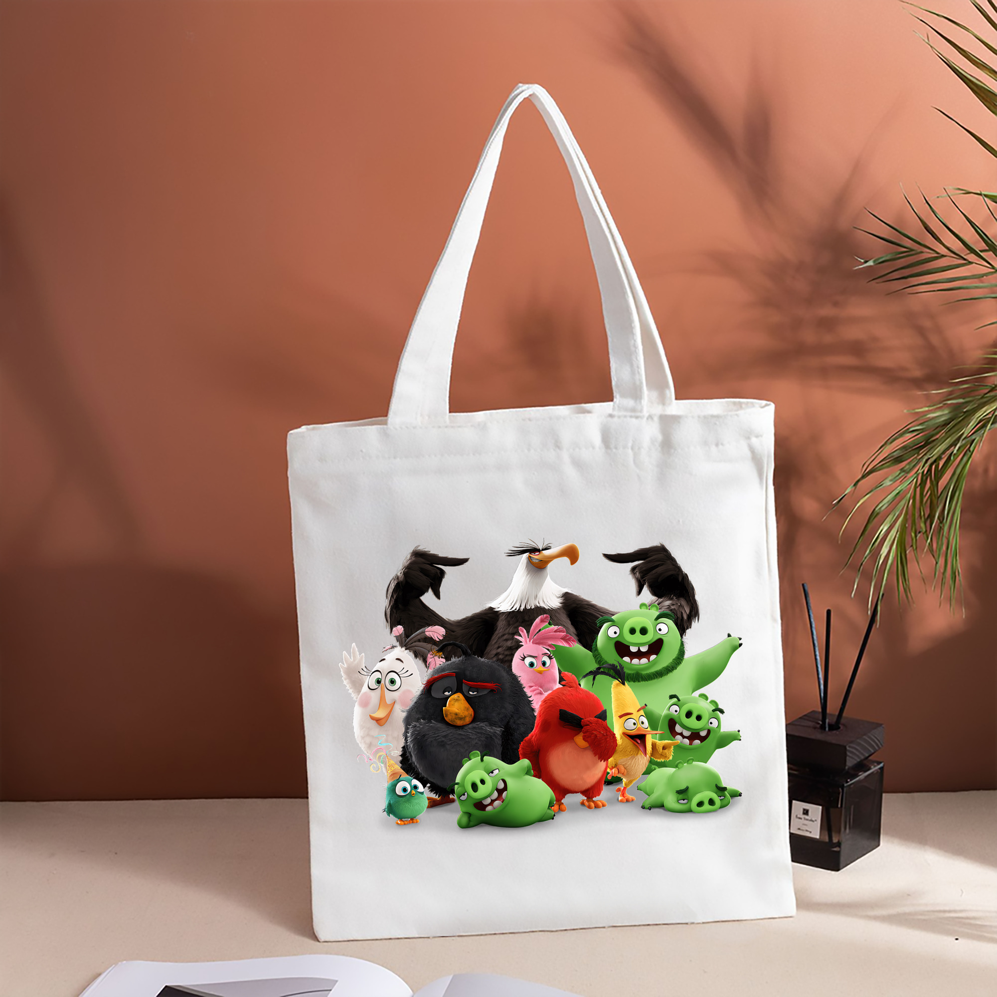 Angry Birds アングリーバード 縦型キャンバス生地手提げバッグ　トートバッグ