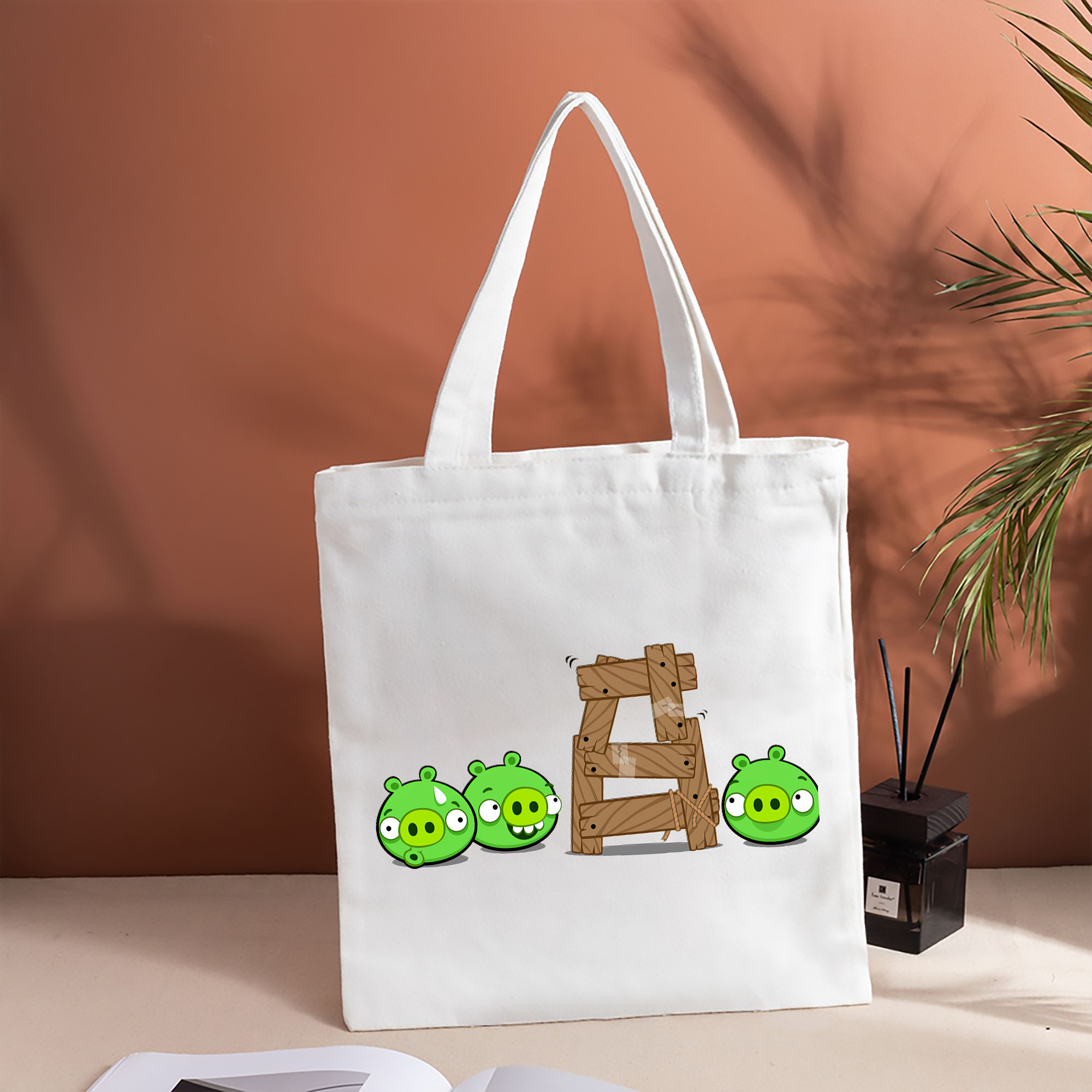 Angry Birds アングリーバード 縦型キャンバス生地手提げバッグ　トートバッグ