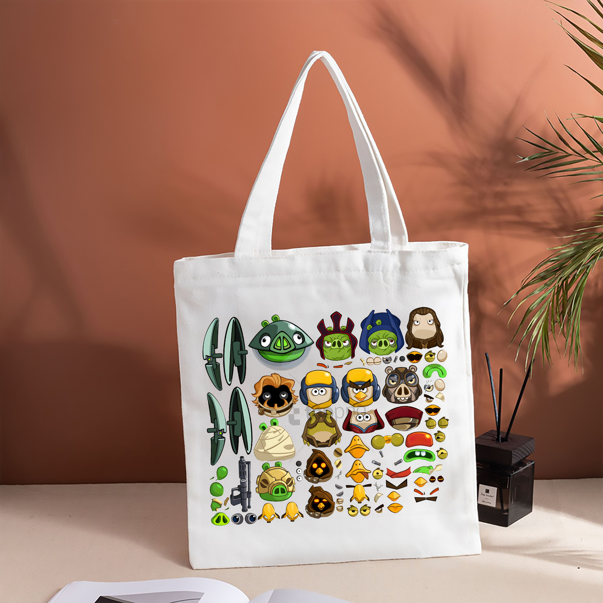 Angry Birds アングリーバード 縦型キャンバス生地手提げバッグ　トートバッグ