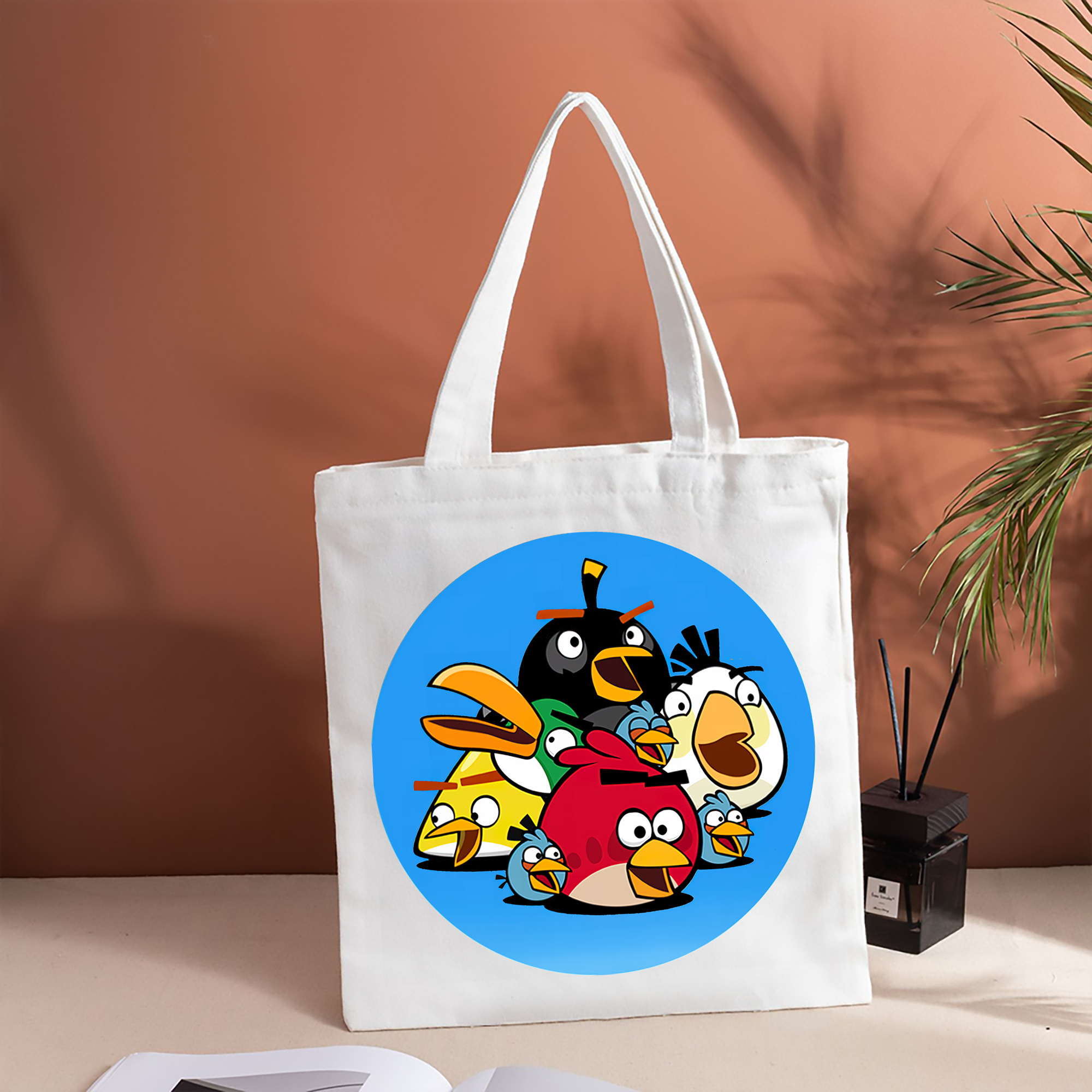 Angry Birds アングリーバード 縦型キャンバス生地手提げバッグ　トートバッグ