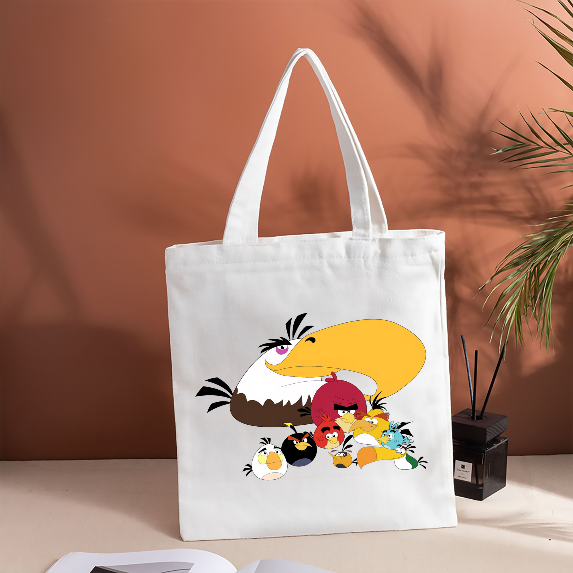 Angry Birds アングリーバード 縦型キャンバス生地手提げバッグ　トートバッグ