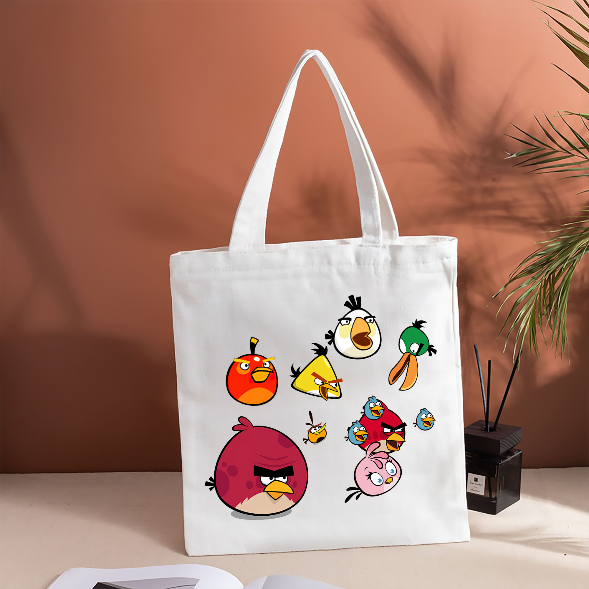 Angry Birds アングリーバード 縦型キャンバス生地手提げバッグ　トートバッグ