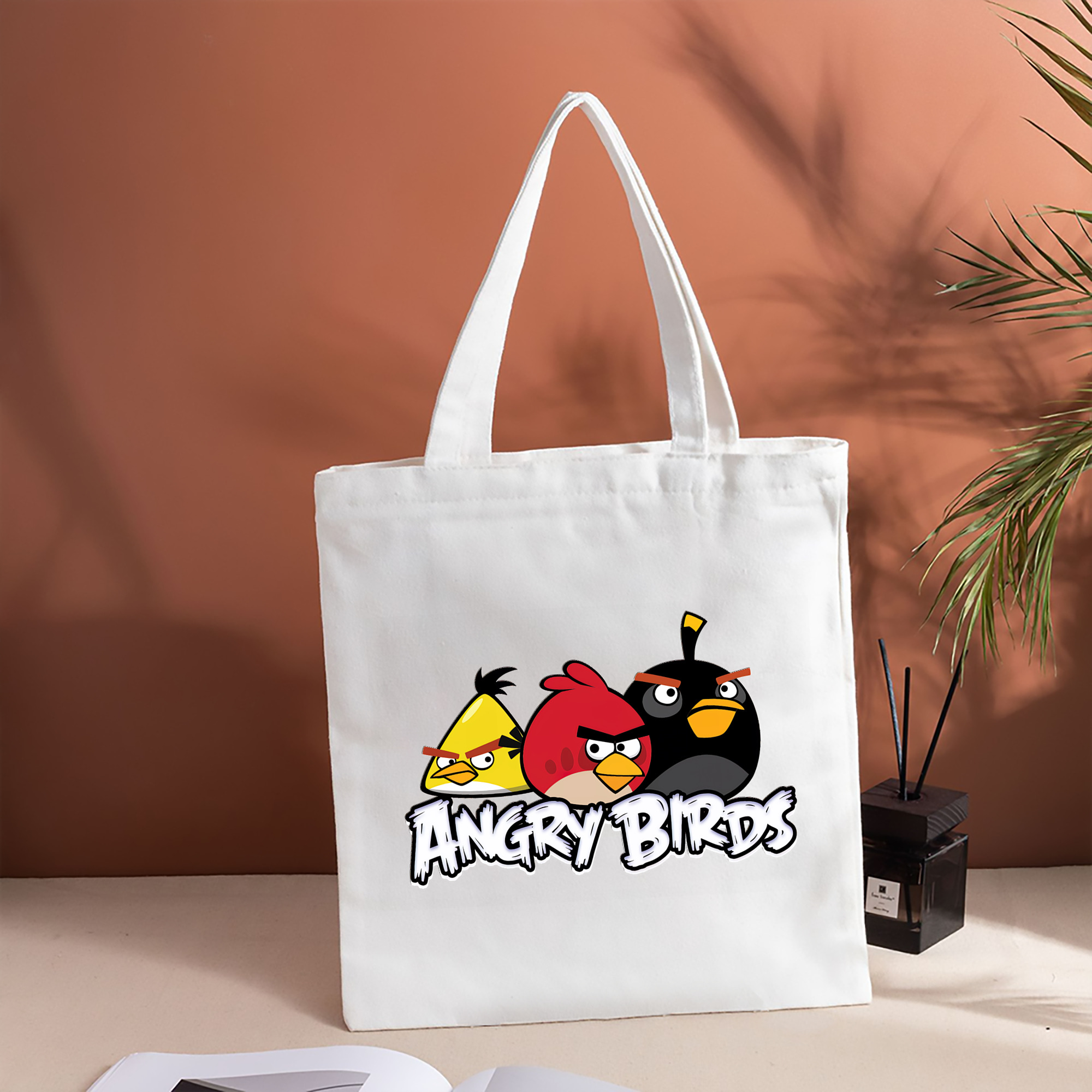 Angry Birds アングリーバード 縦型キャンバス生地手提げバッグ　トートバッグ