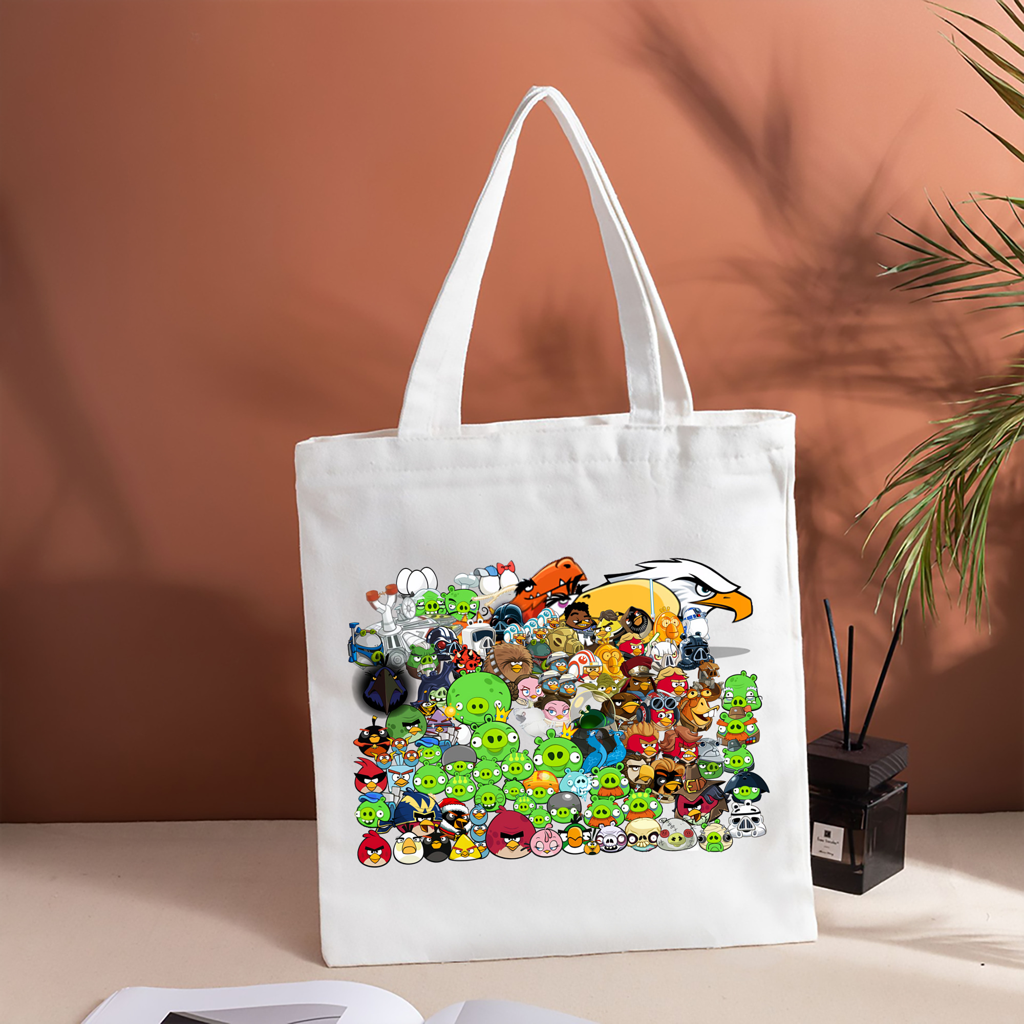 Angry Birds アングリーバード 縦型キャンバス生地手提げバッグ　トートバッグ