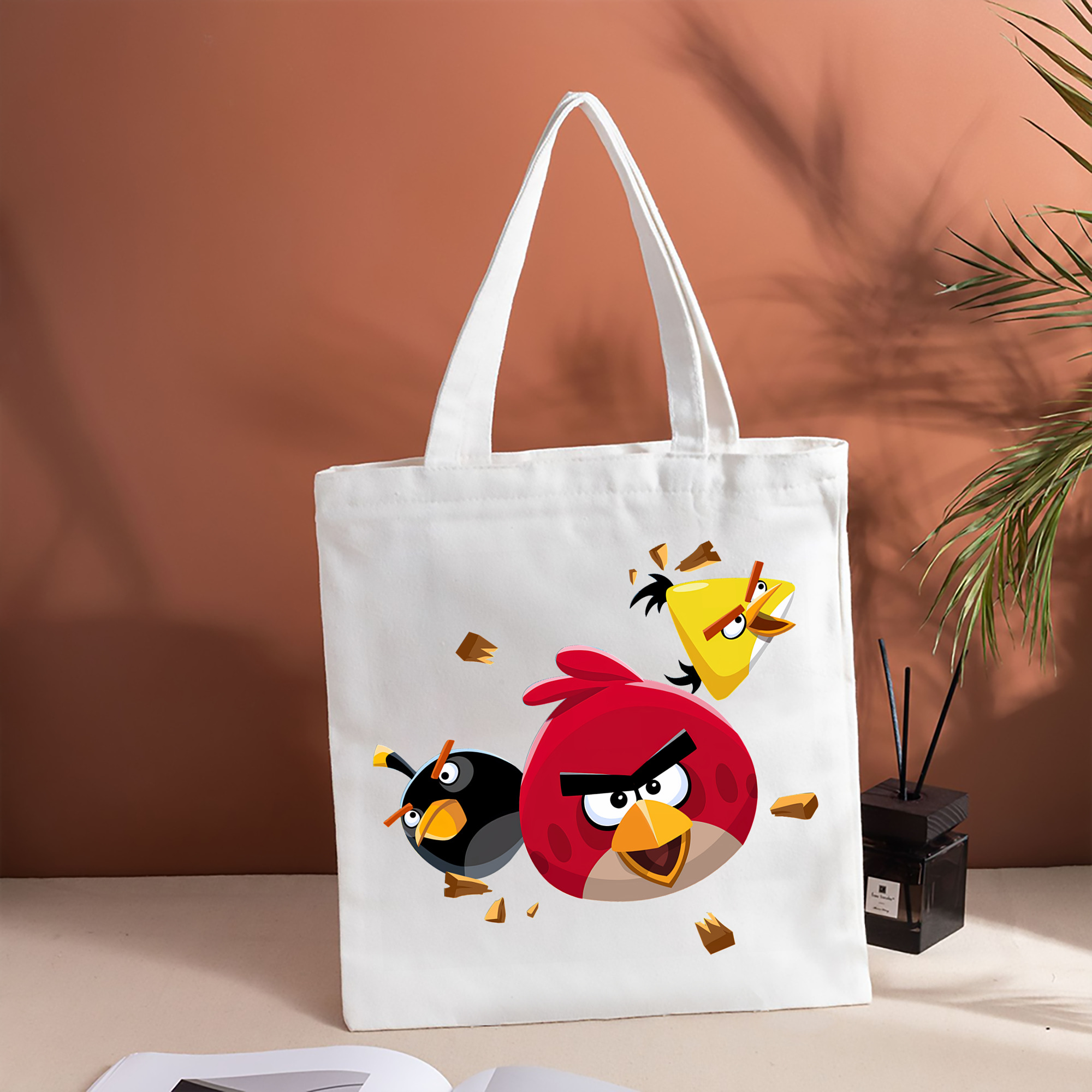 Angry Birds アングリーバード 縦型キャンバス生地手提げバッグ　トートバッグ